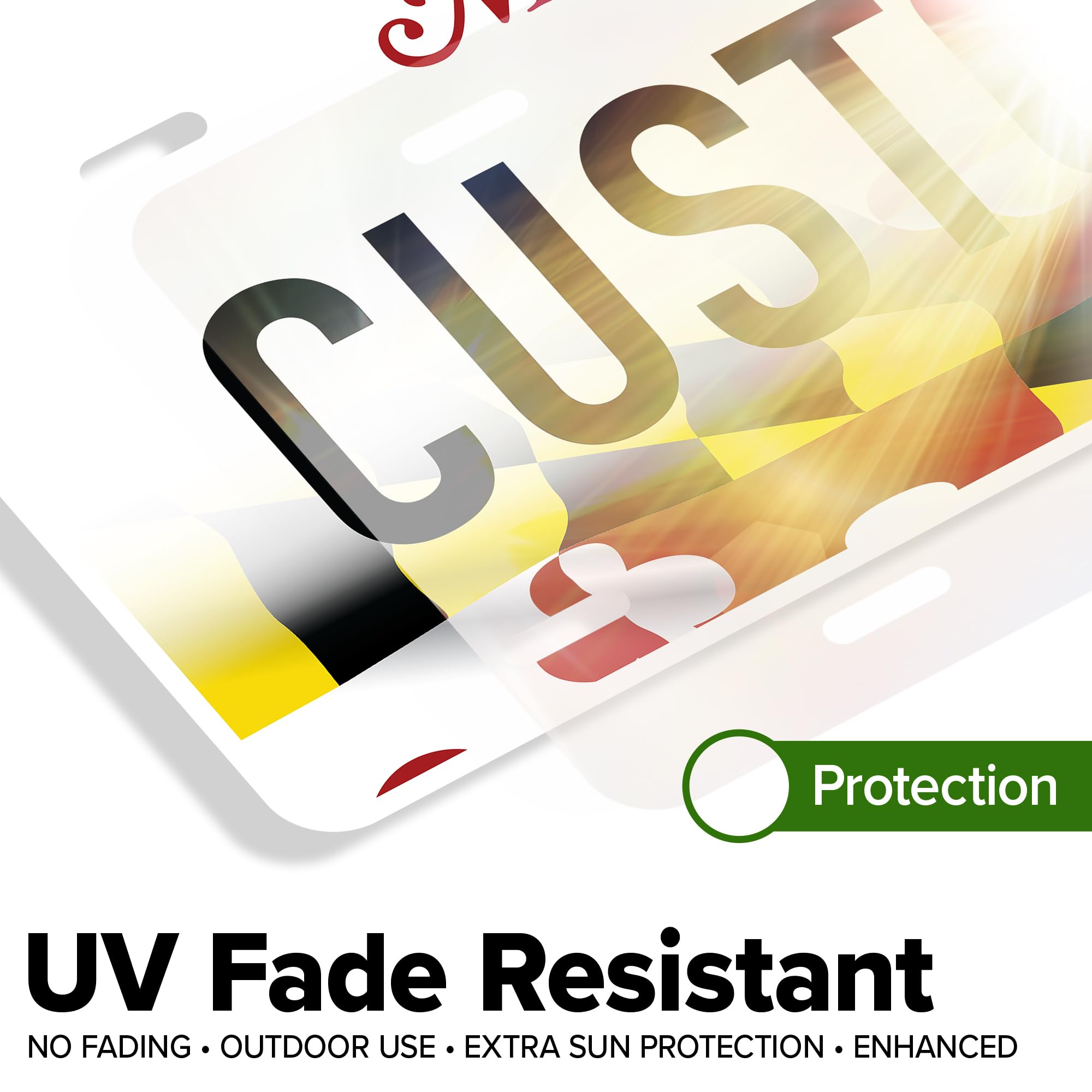 Custom Maryland License Plate, Personalized License Plates For Car, 6X12 Inch, Rust-Free Fade Resistant Aluminum, Usa Made By My