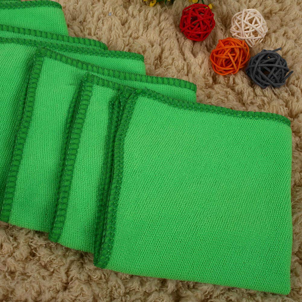 3NH Durable 10Pcs Green Cleaning Towel Car Wash Cloth 25x25cm Microfiber Microfiber