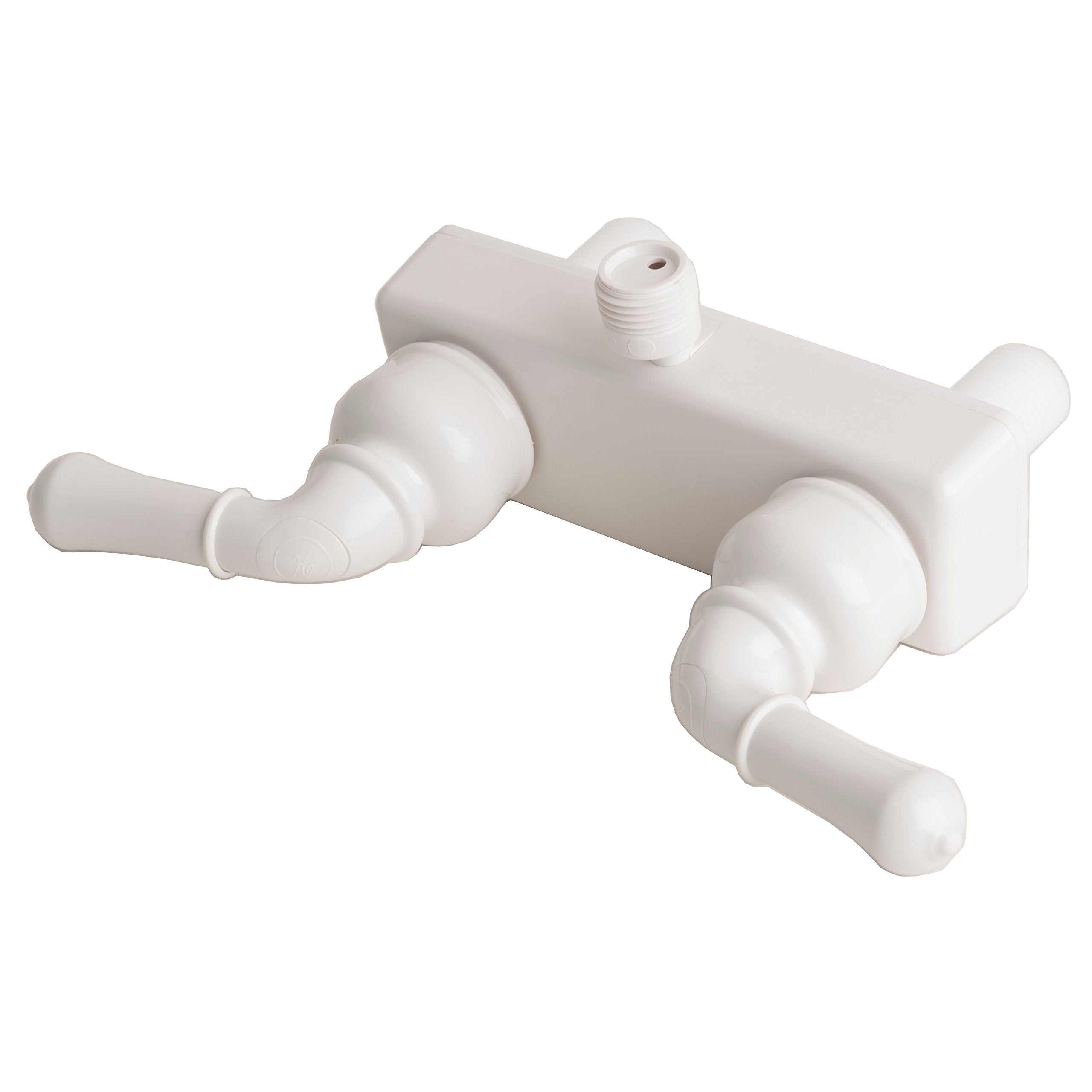 Laguna Brass 3220Wt/4120Wt Rv/Motorhome Two Handle Non-Metallic Diverter Valve With Matching Hand Shower Set, White Finish
