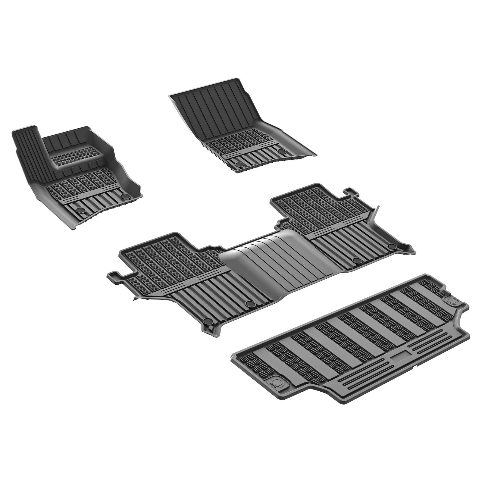 3W Floor Mats & Cargo Liner For Land Rover Defender 90 2020-2024 2025(3Pcs),Tpe All Weather Custom Fit Floor Liner,Black