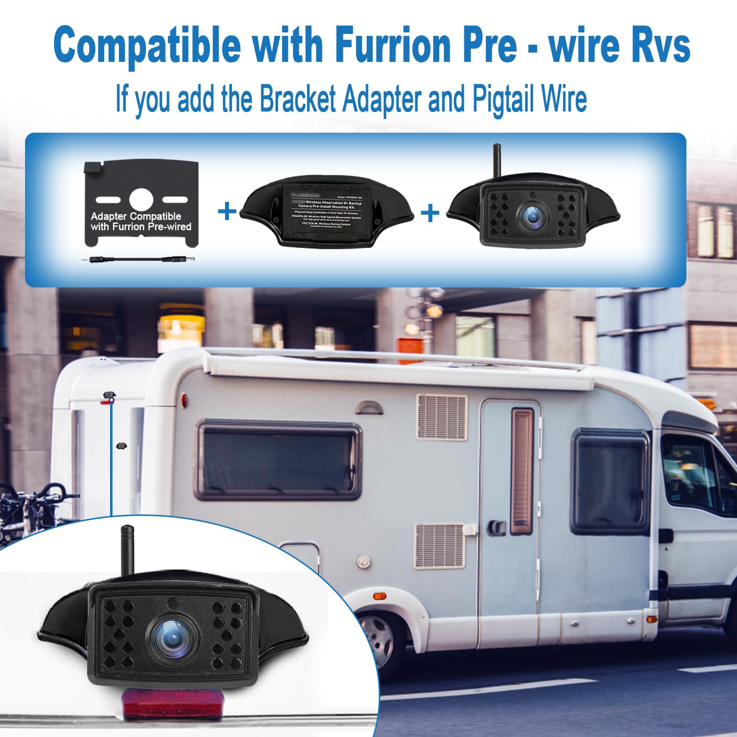 Vastend 7 Inch Rv Backup Camera Wireless, Hd 1080P Dvr Backup Camera High-Speed Rear View Observation System Stable Signals For Rv, Truck, Trailer, Ip69 Waterproof Ir Night Vision Reverse Camera(V01)