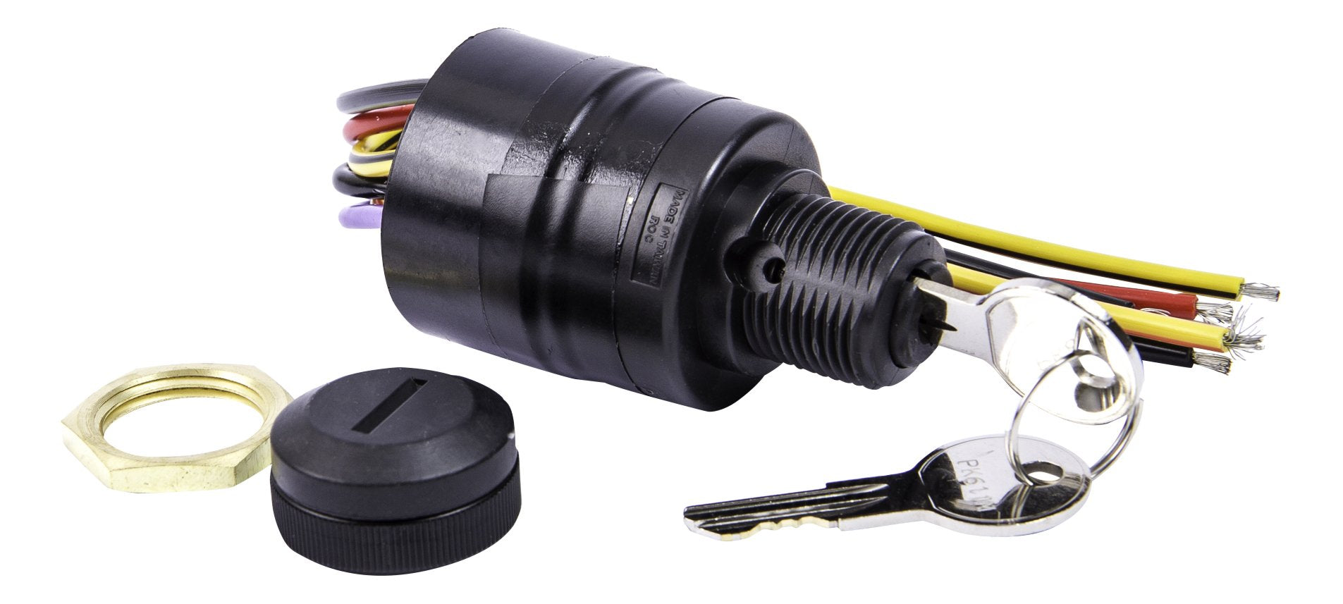 Sierra International MP41090-1 Polyester 3-Position Magneto Off-Run-Start Switch Push to Choke with Terminal Type 6 Color Coded 