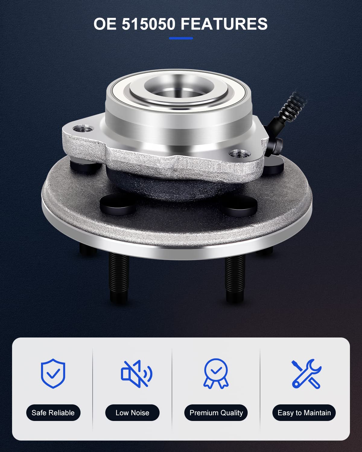 ECCPP 515050 2PCS Wheel Hub Bearing Assembly Lincoln Aviator Ford Explorer Mercury Mountaineer 2002 2003 2004 2005 4WD RWD 5 Lug