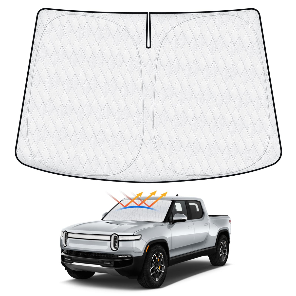 Cartist Windshield Sun Shade Custom Fit For Gmc Acadia 2017-2023 Foldable Car Front Window Sunshade Accessories Sun Visor Protec