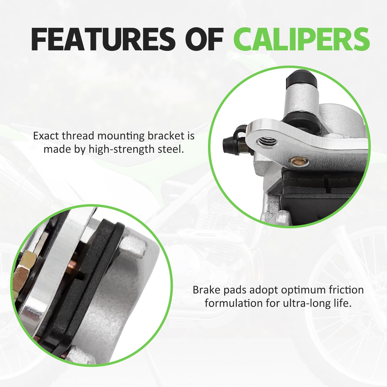 M Mati Rear Brake Caliper For Kawasaki Kx65 Kx80 Kx85 Kx100 Kx112 Klx140 Klx150 Klx230 1988-2023 43080-0075 43080-0078 43080-5134 43080-0123