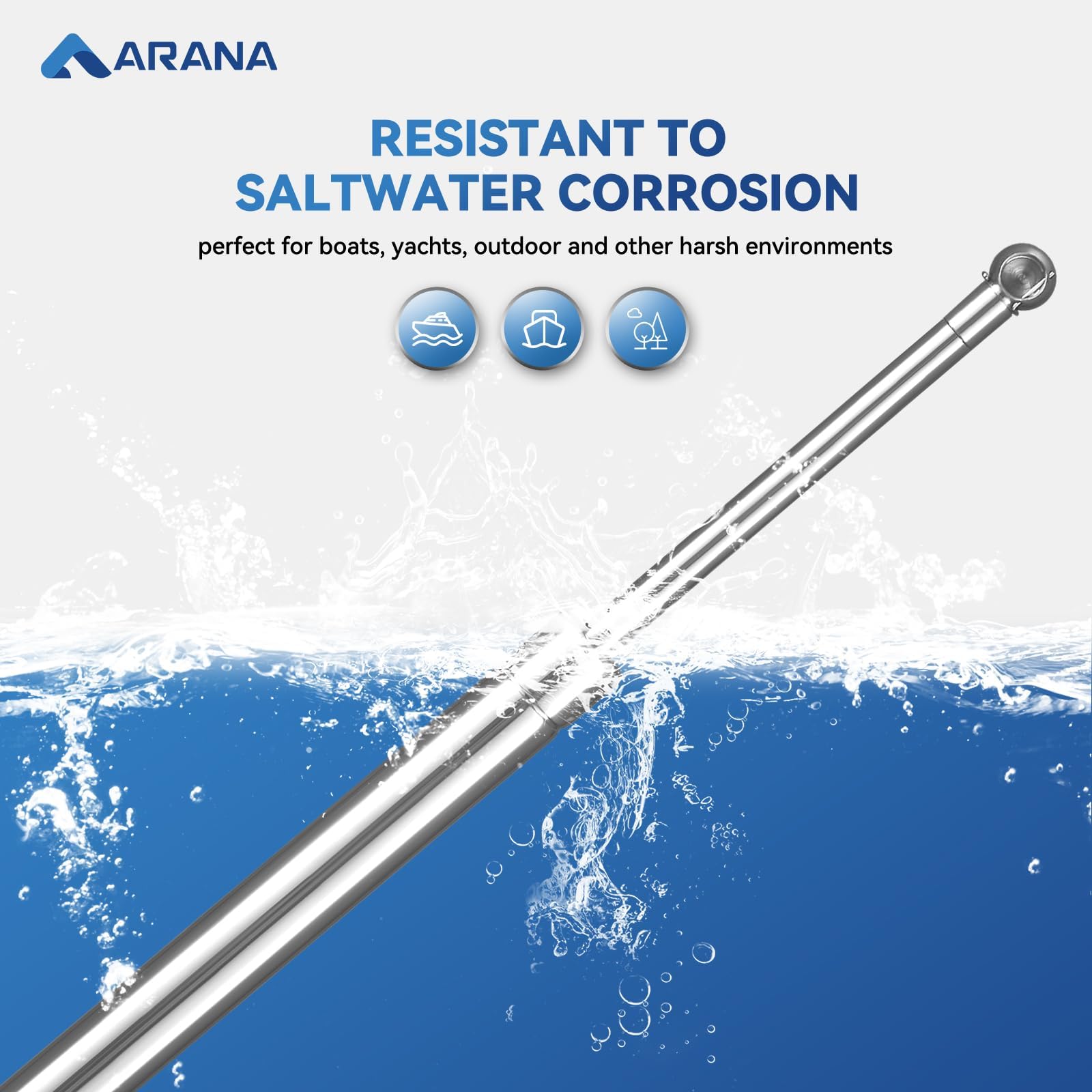Arana Gas Struts 20 Inch 100 Lbs, C16-08054 Rv Bed Springs 20'' Shock Absorber For Heavy Lid, Lgp8-200-100 Lift Support For Tann