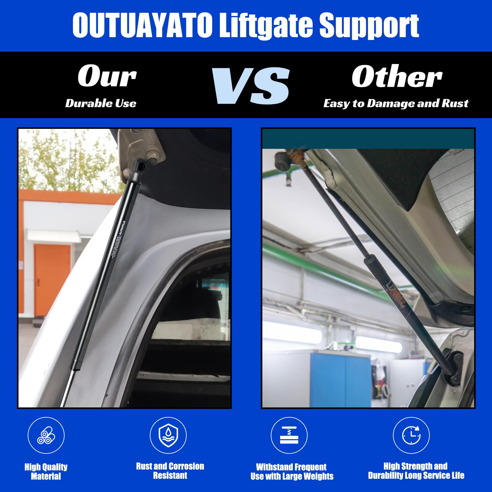 Otuayauto Premium Rear Hatch Tailgate Lift Supports Shock Struts Gas Spring Replacement For Ford Edge 2007-2014 Sport Utility Se