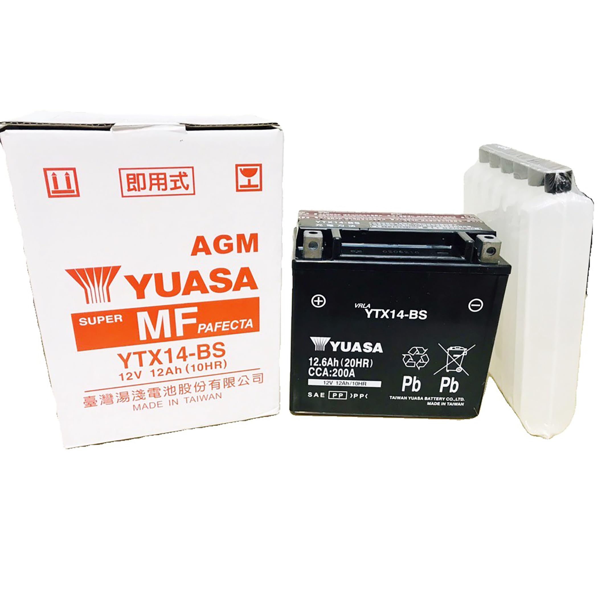Yuasa Ytx14-Bs Battery For Honda Fl 400 R Pilot 1989-90