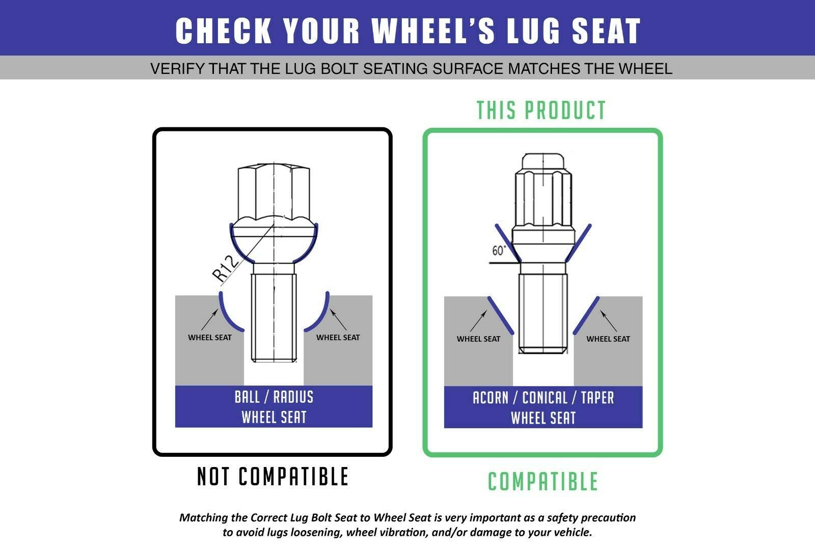 Wheel Accessories Parts Set Of 20 Lug Bolts 14X1.25 Locking Spline Chrome Cone Seat M14 X 1.25 Small Diameter Locking Lugs With Socket Key (24Mm Shank Length) (20 Lug, M14 X 1.25/14 1.25, Chrome)