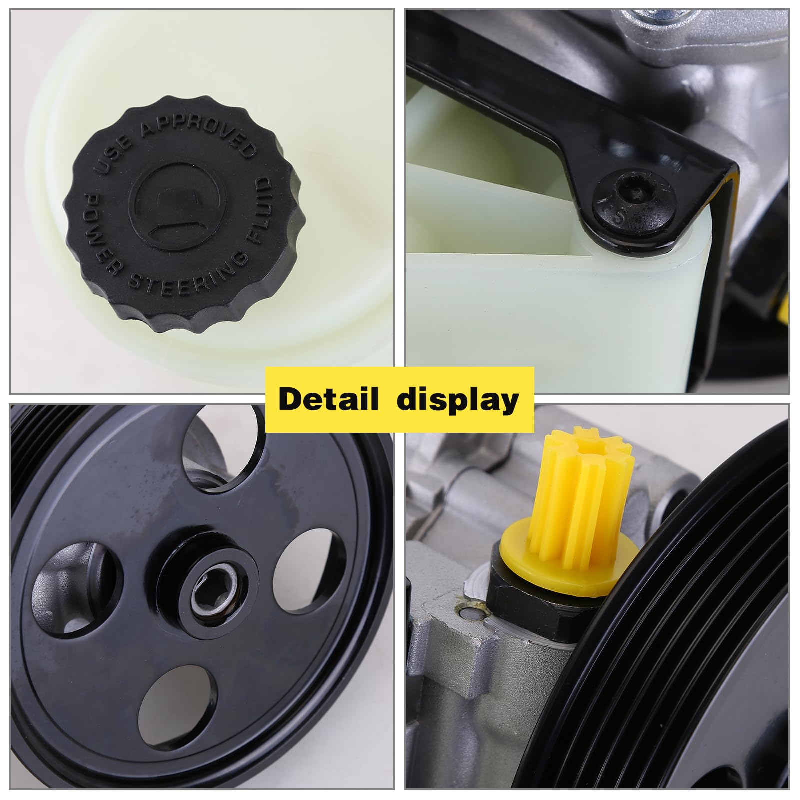 Hiolpen 55398903Ad Power Steering Pump Assembly With Pulley/Reservoir Suitable For Dodge For Ram 1500 3.7L 4.7L 5.7L 2009-2010 Power Steering Pump Assembly