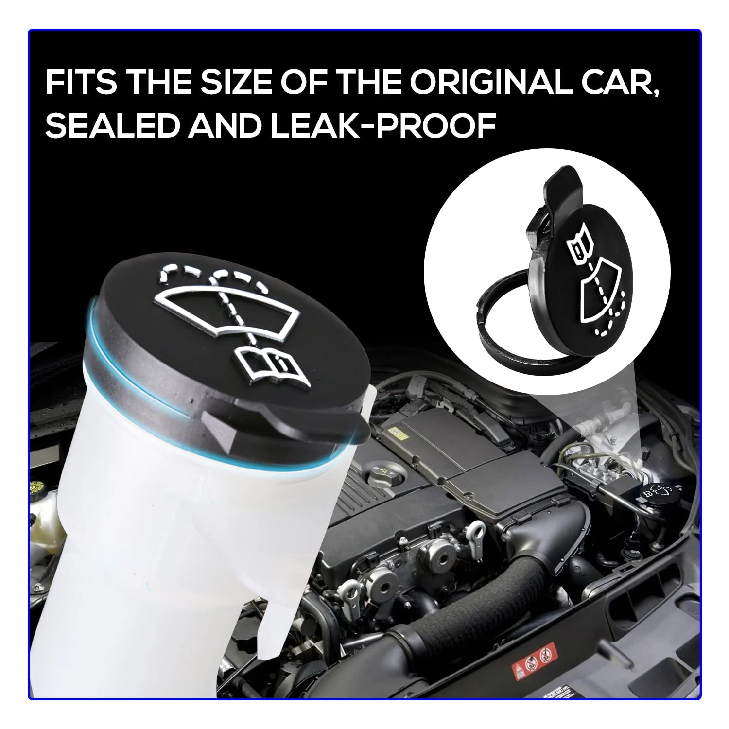 Rydowenna Windshield Wiper Washer Fluid Reservoir Tank Bottle Cap Replacement Cap Compatible with GMC Chevrolet Buick Cadillac 1