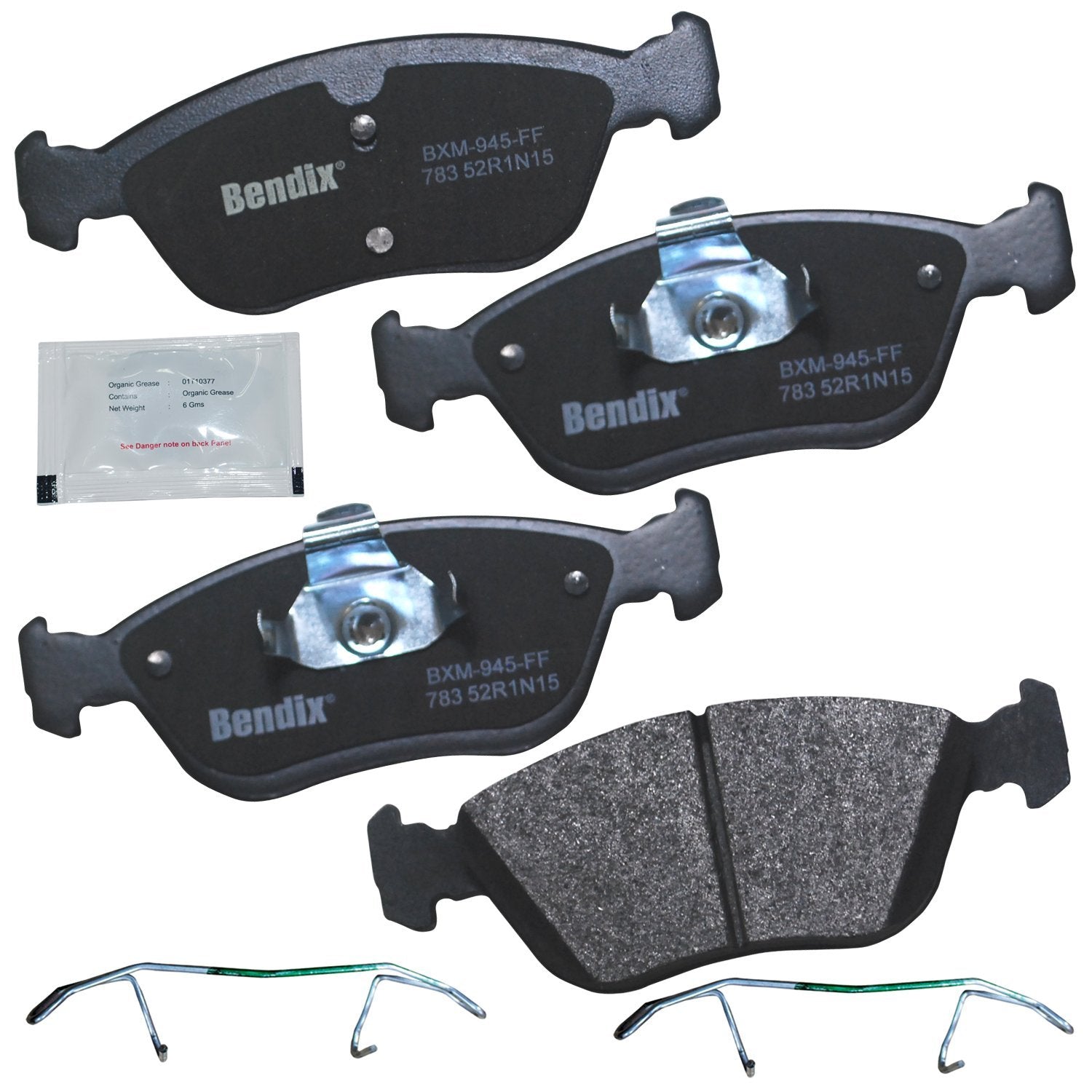 Bendix Priority1 Cfm783 Semi-Metallic Front Brake Pads For Volvo C70 2005-1999, S70 2000-1999, V70 2000-1998