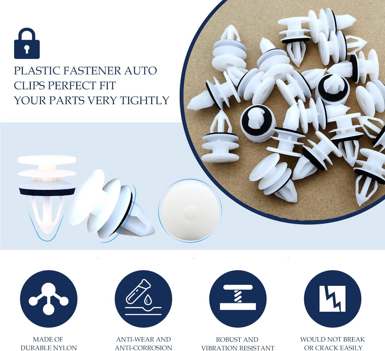 30Pcs Door Trim Panel Retainer Clip, Compatible With Gm Chevrolet Saab Hummer H2 Equinox Camaro Gmc Cadillac Ats Cts Srx 11519031