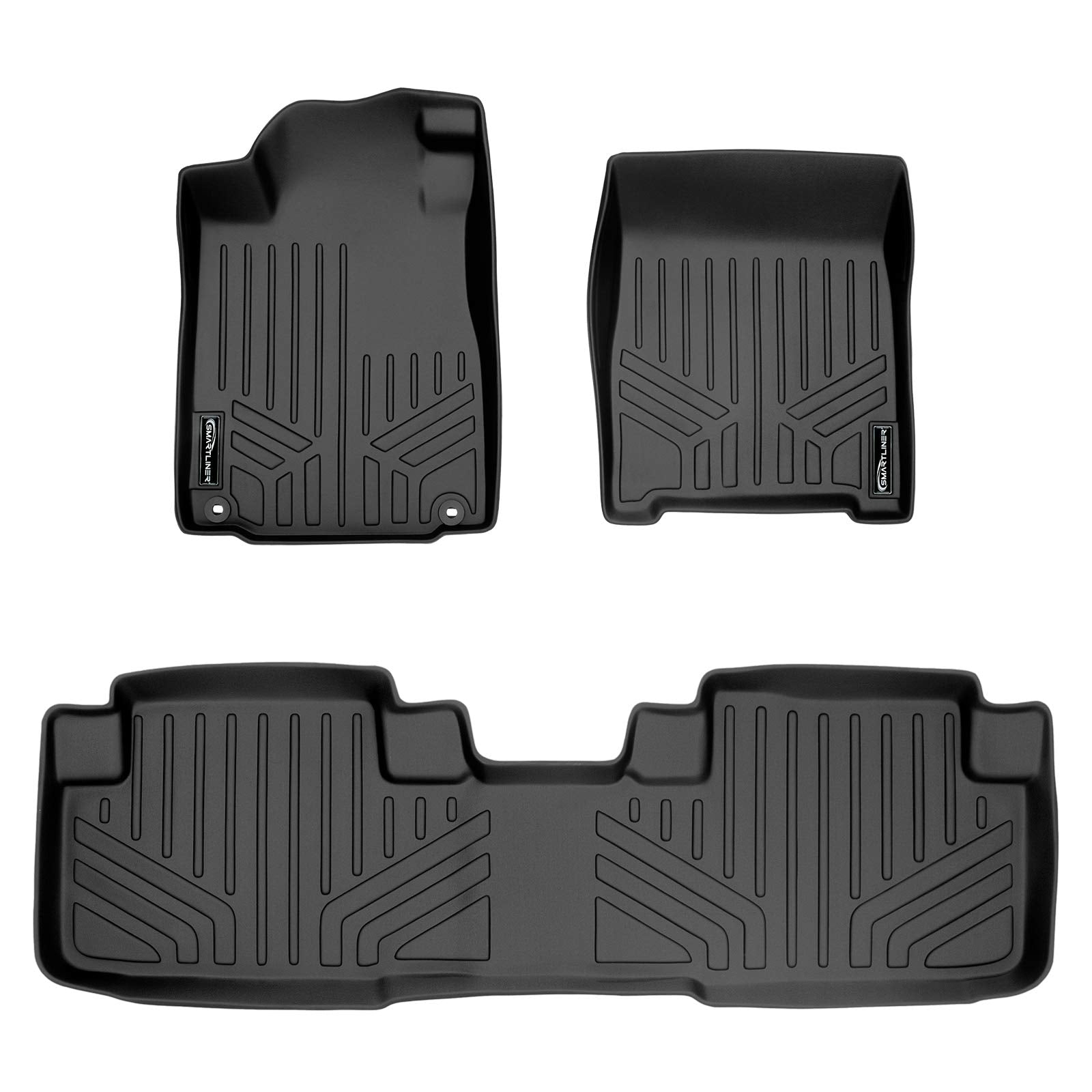 MAXLINER Custom Fit Floor Mats 2 Row Liner Set Black Compatible with 2012-2016 Honda CR-V - All Models