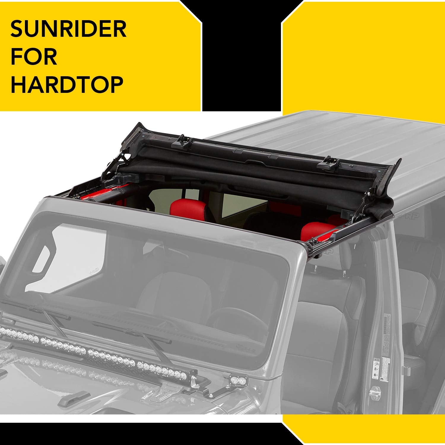 Bestop 5245435 Black Diamond Sunrider For Hardtop 2018-Current Jeep Wrangler Jl & Jeep Gladiator