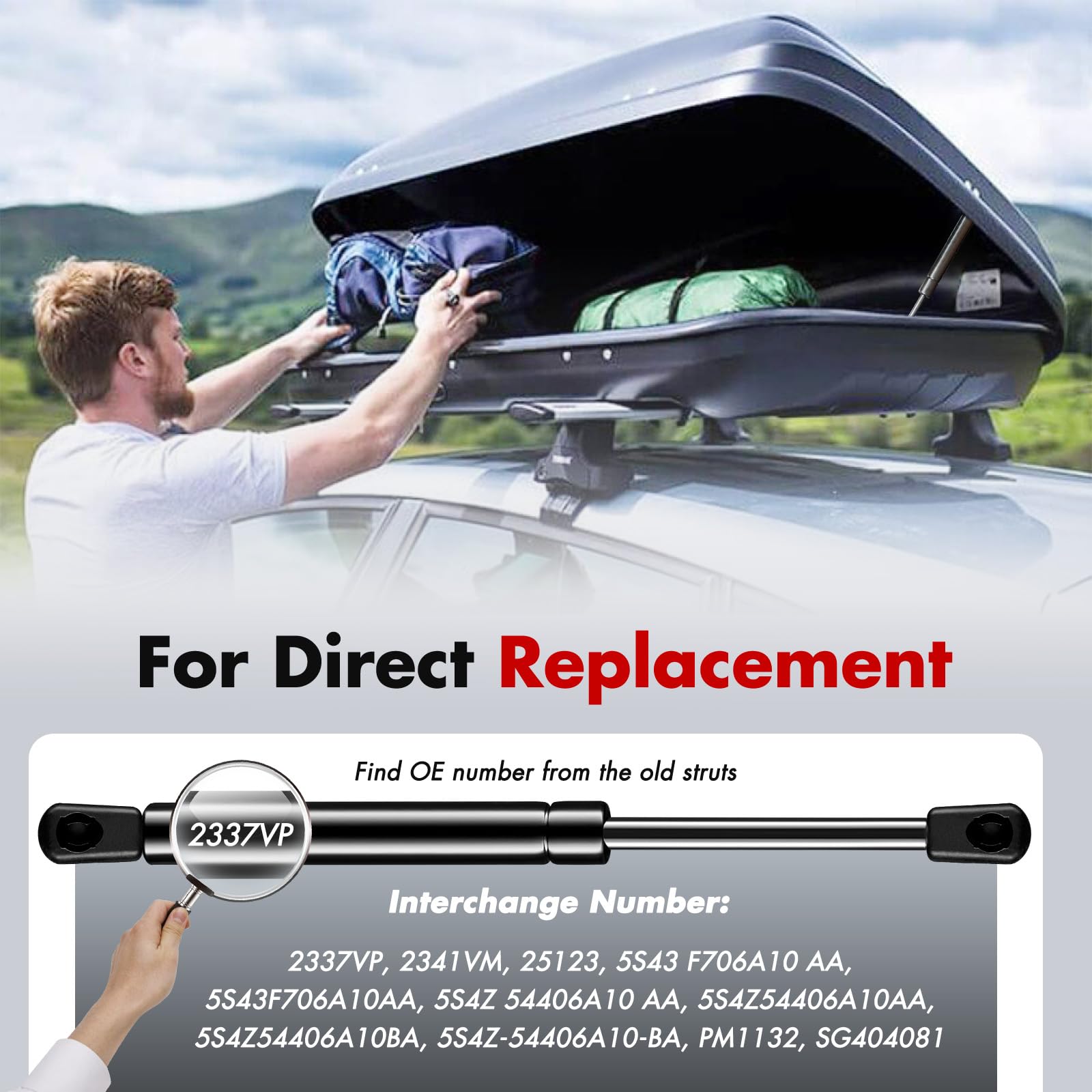 Vepagoo 11 inch 106Lb/472N Gas Strut Shock for Truck Tool Box Lid, Weatherguard Toolbox Lift Support Camper Topper Window Cadet