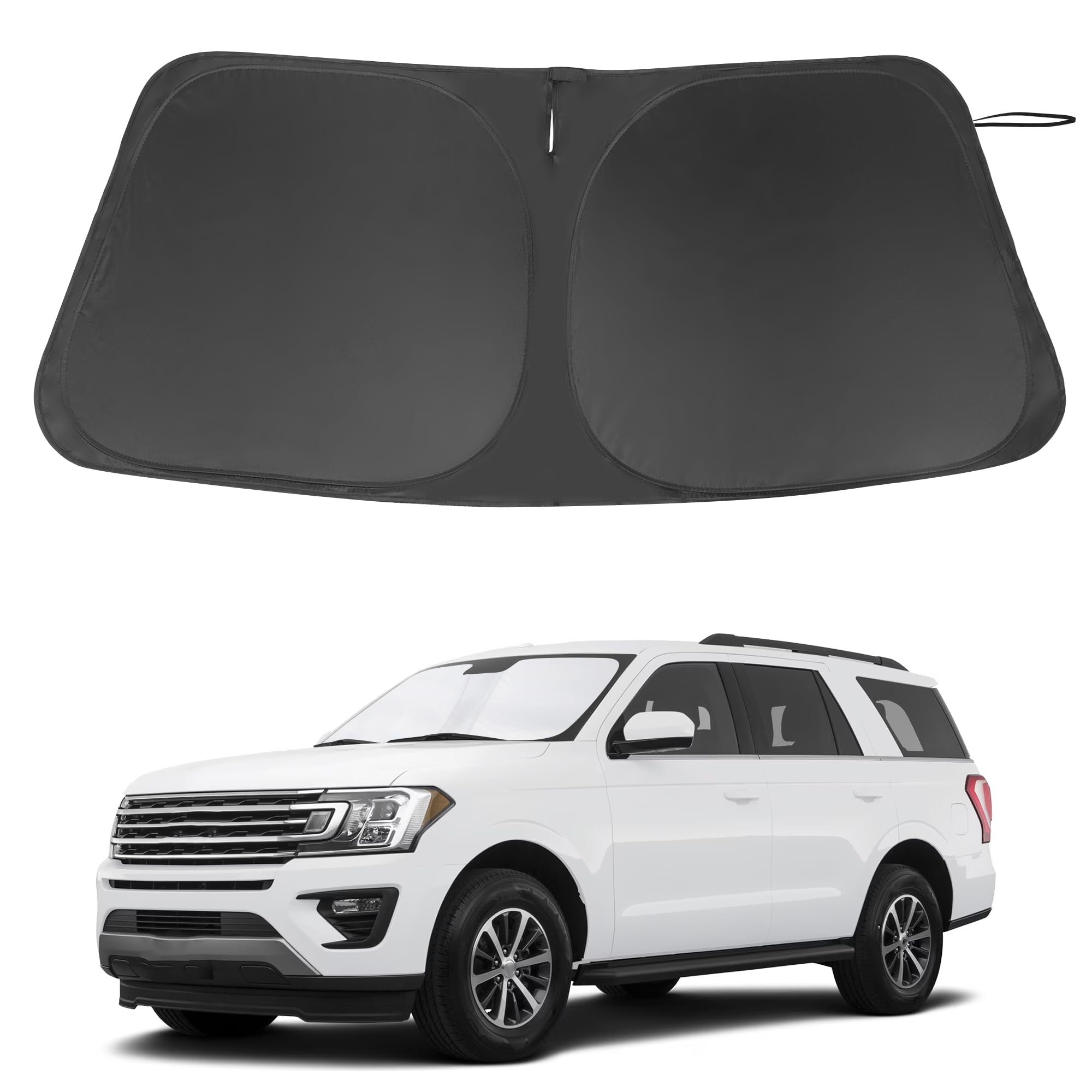 Windshield Sun Shade Custom Fit For 2018-2024 2025 Ford Expedition Suv Accessories Foldable Sunshade Sun Blocker Protect Car Fro