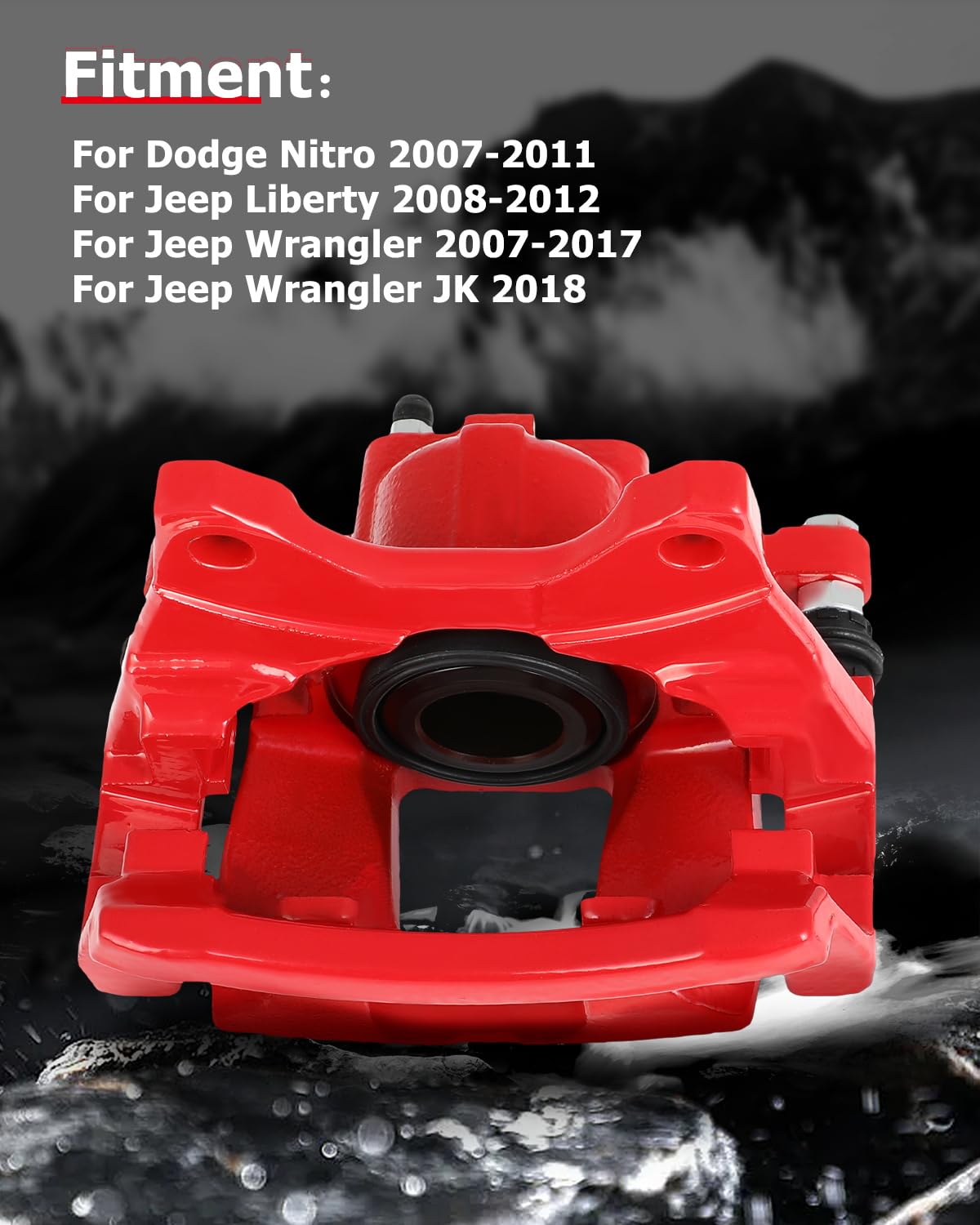 cciyu 18B5046 Rear Left Brake Caliper With Bracket For Dodge For Nitro 2007-2011,For Jeep For Liberty 2008-2012,For Jeep For Wra