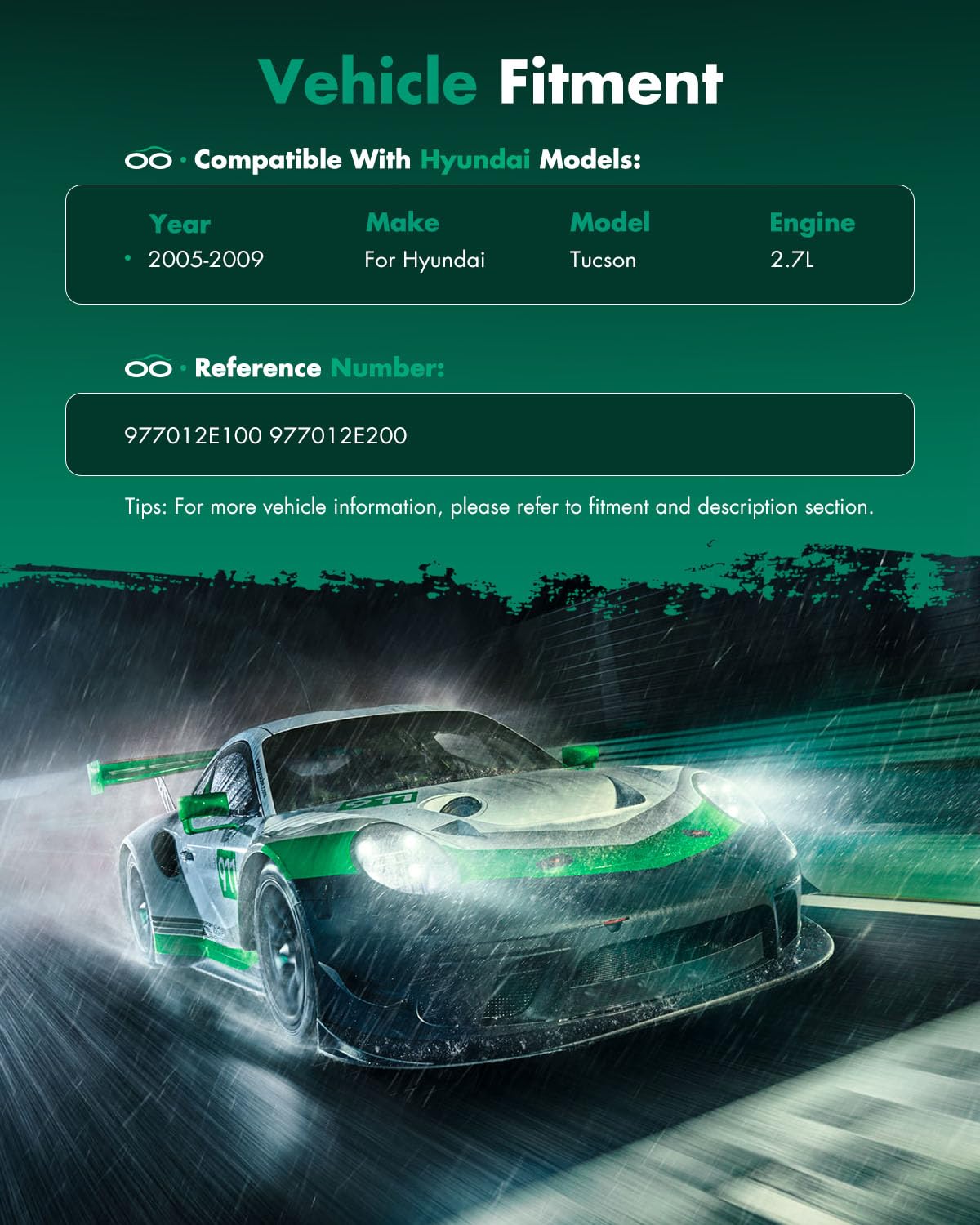 SCITOO AC Compressor for 2005-2009 for Hyundai Tucson 2.7L