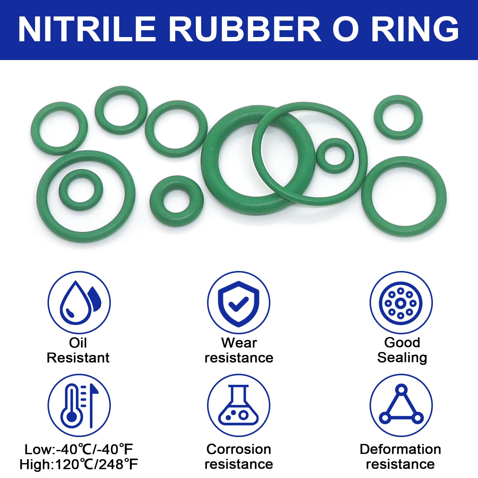 BUSY-CORNER 612 Pcs Automotive AC O Rings Kit - SAE & Metric Air Conditioning Seals with 4 O-Ring Picks for Car A/C & Plumbing Repair