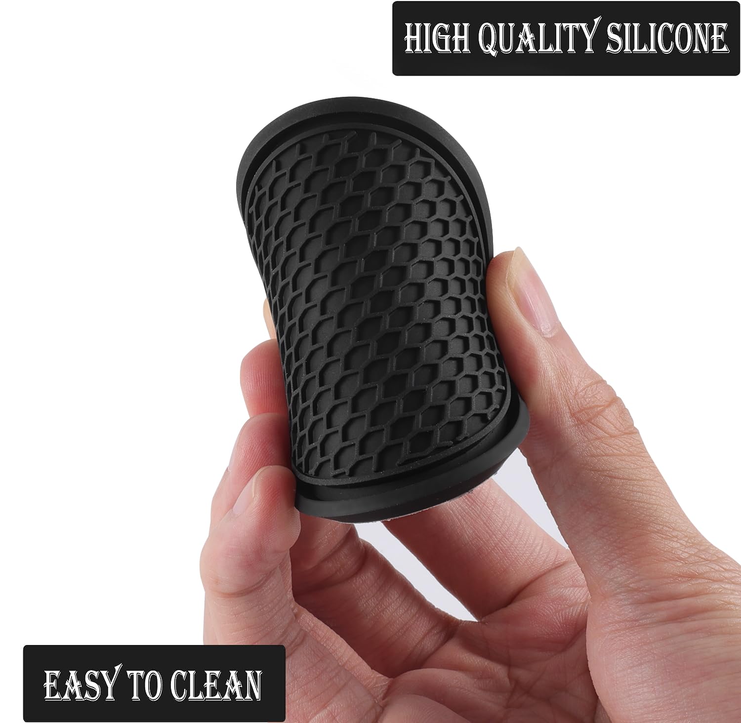 Singaro Car Cup Coaster, 4Pcs Universal Non-Slip Cup Holders Embedded In Ornaments Coaster, Car Interior Accessories, Black