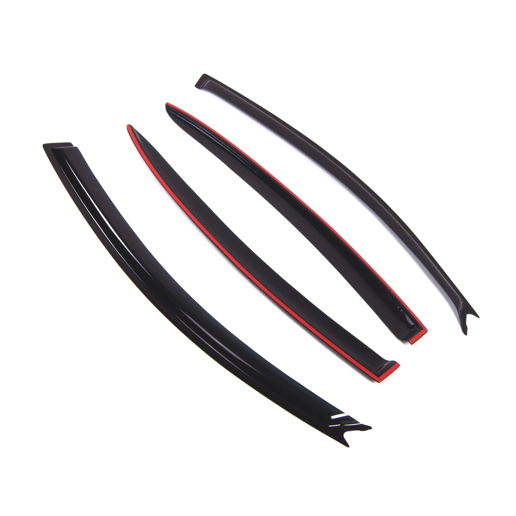 Tuningpros Outside Mount Window Vent Visors Rain Guards Compatible With Mazda Mazda3 Sedan 2004-2009 | Side Window Wind Deflecto