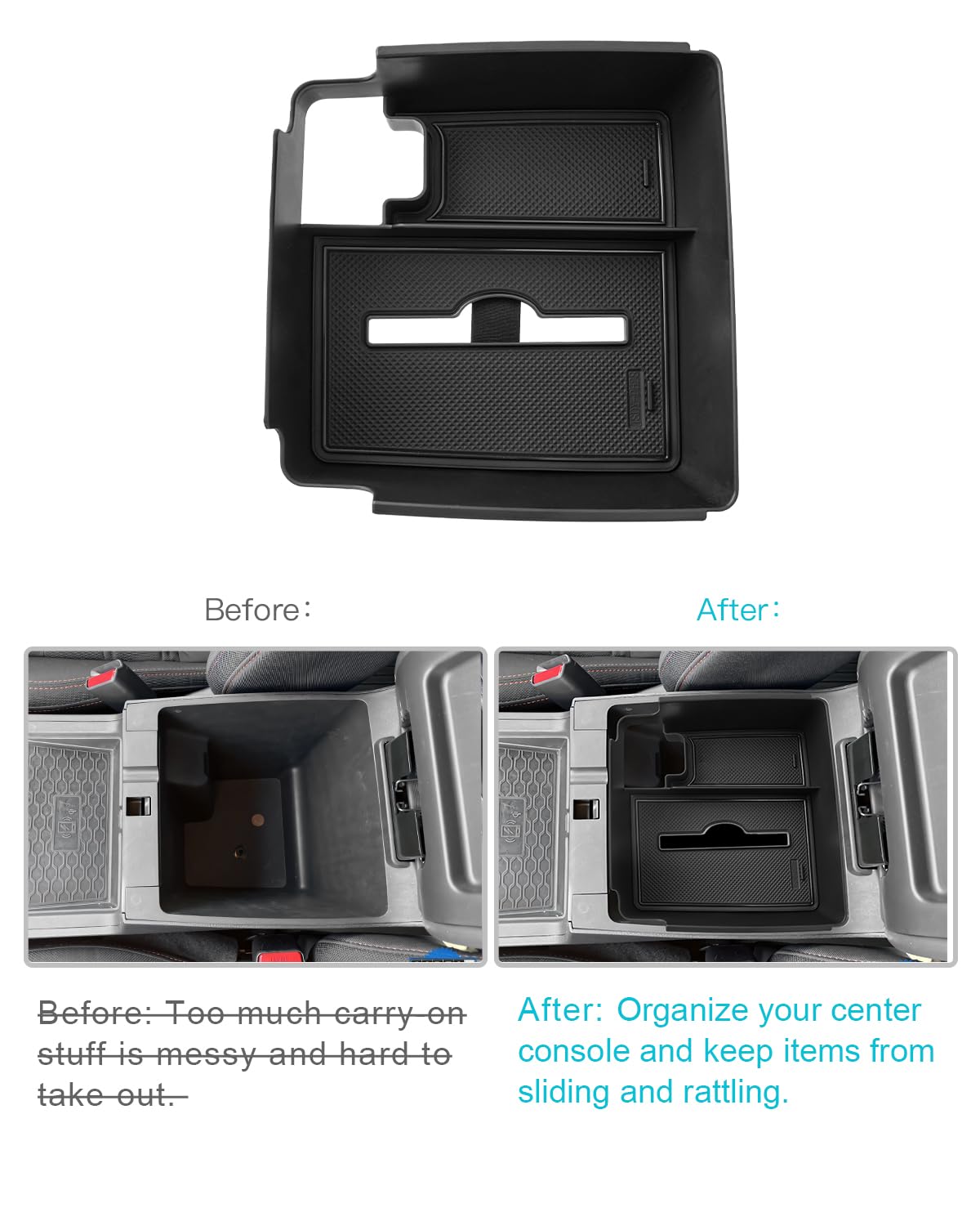 Cdefg Center Console Organizer Tray Compatible With 2022-2025 Nissan Frontier With Tissue Slot, 2024 2025 Frontier Truck Accesso