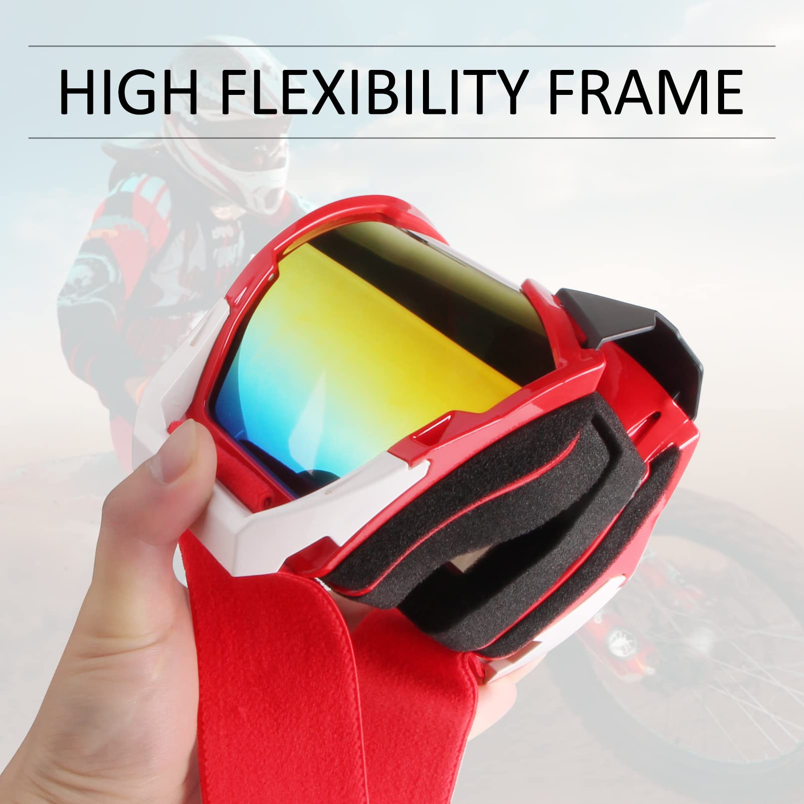 Motorcycle Motocross Goggles Off Road Dirt Bike ATV UV Protection Goggles Motorbike Dustproof Riding Racing Helmet Goggle UTV MX