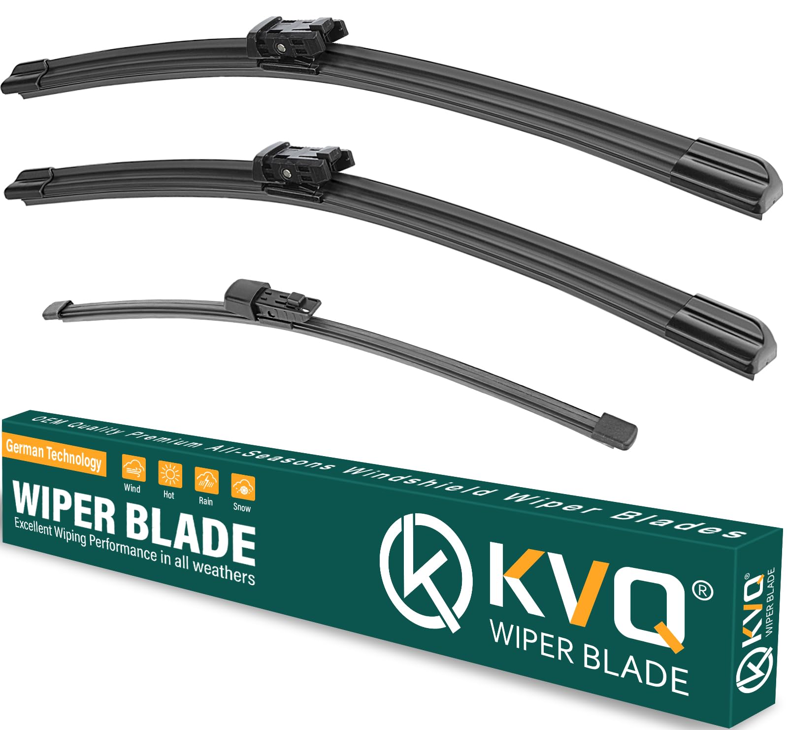 Kvq Windshield Wiper Blades Replacement For Vw Volkswagen Tiguan 2018 2019 2020 2021 Original Factory Quality Front Rear Wiper B