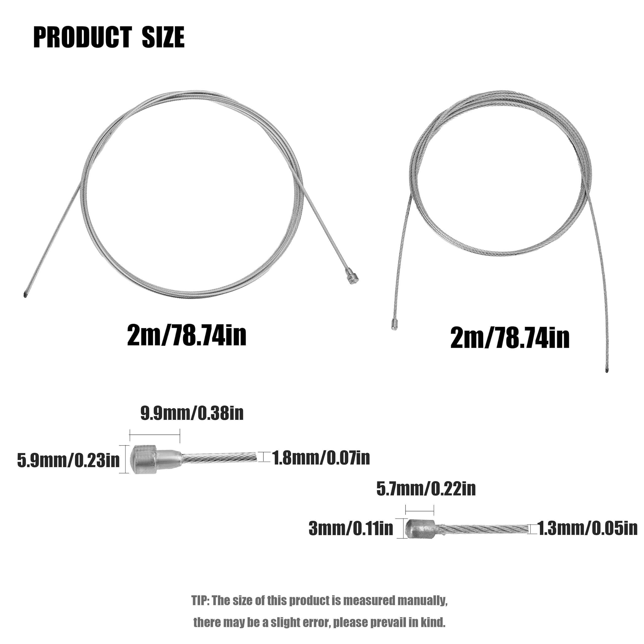 Koxxiamoq Universal Motorcycle Throttle Clutch Brake Cable Repair Kit, Road Bike Brake Shifter Cable, Bicycle Gear Cable Wire Ki