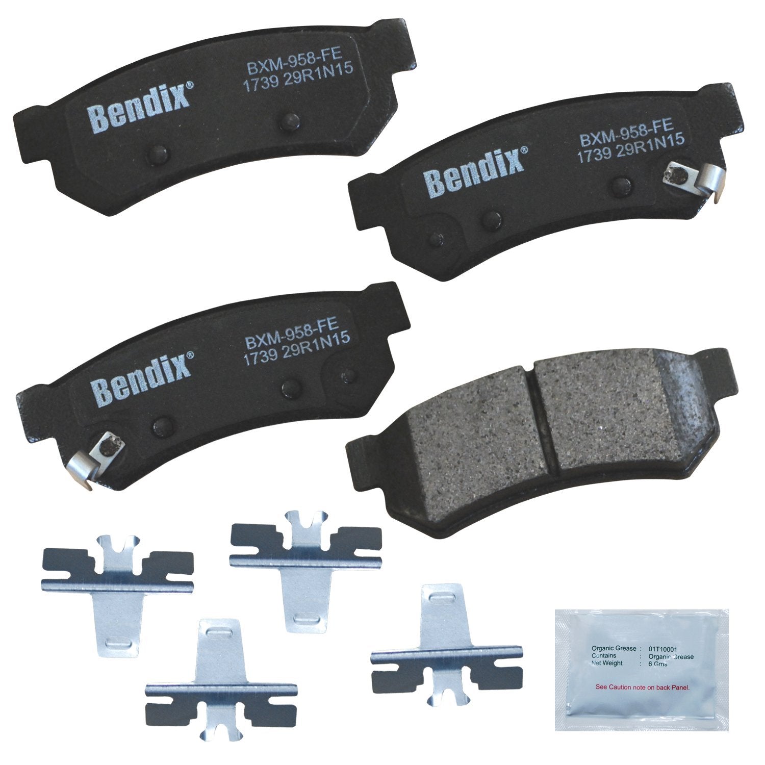Bendix Priority1 Cfm1739 Semi-Metallic Rear Brake Pads For Chevrolet Spark Ev 2016-2014