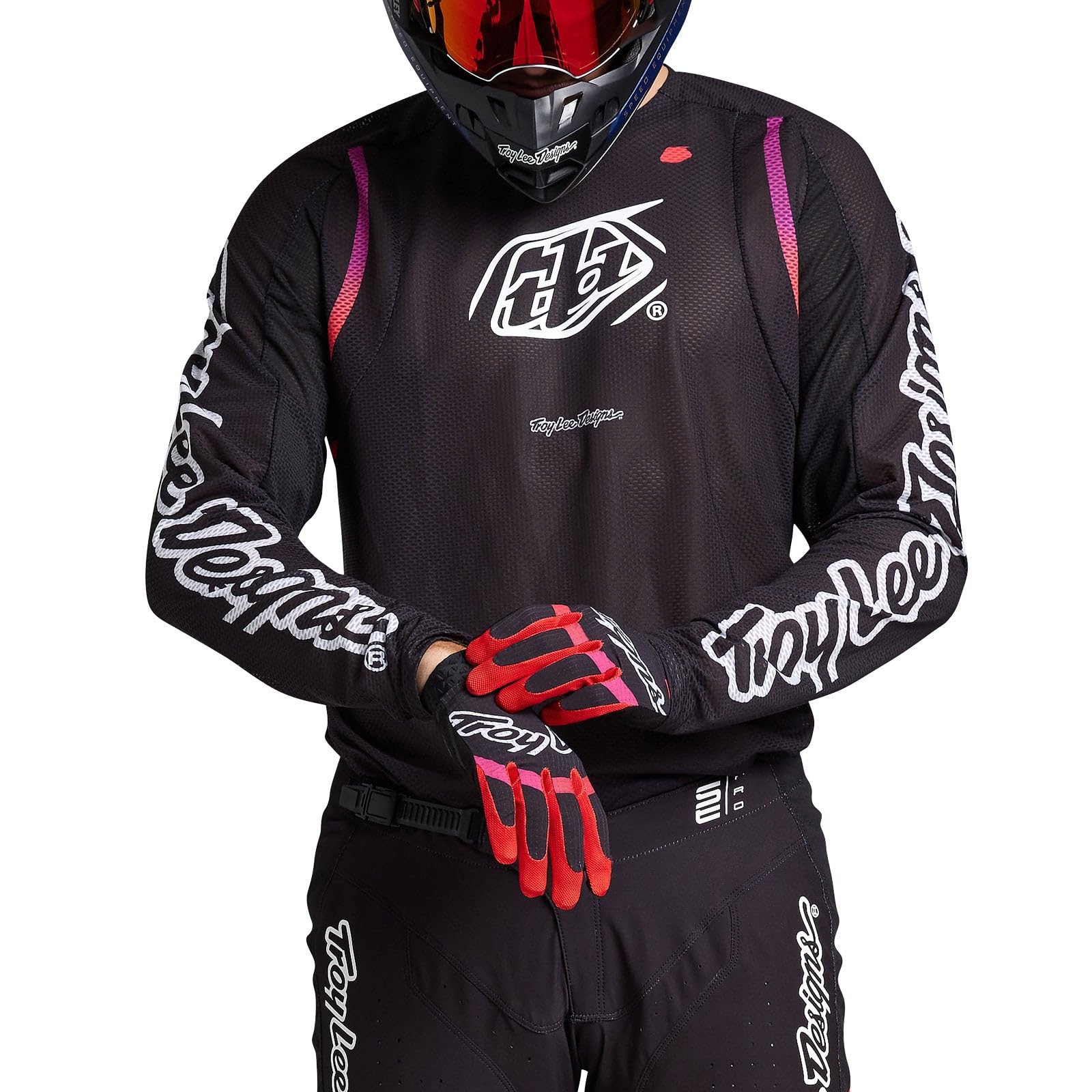 Troy Lee Designs SE Pro Air Adult Moto Jersey, Pinned Black, Small