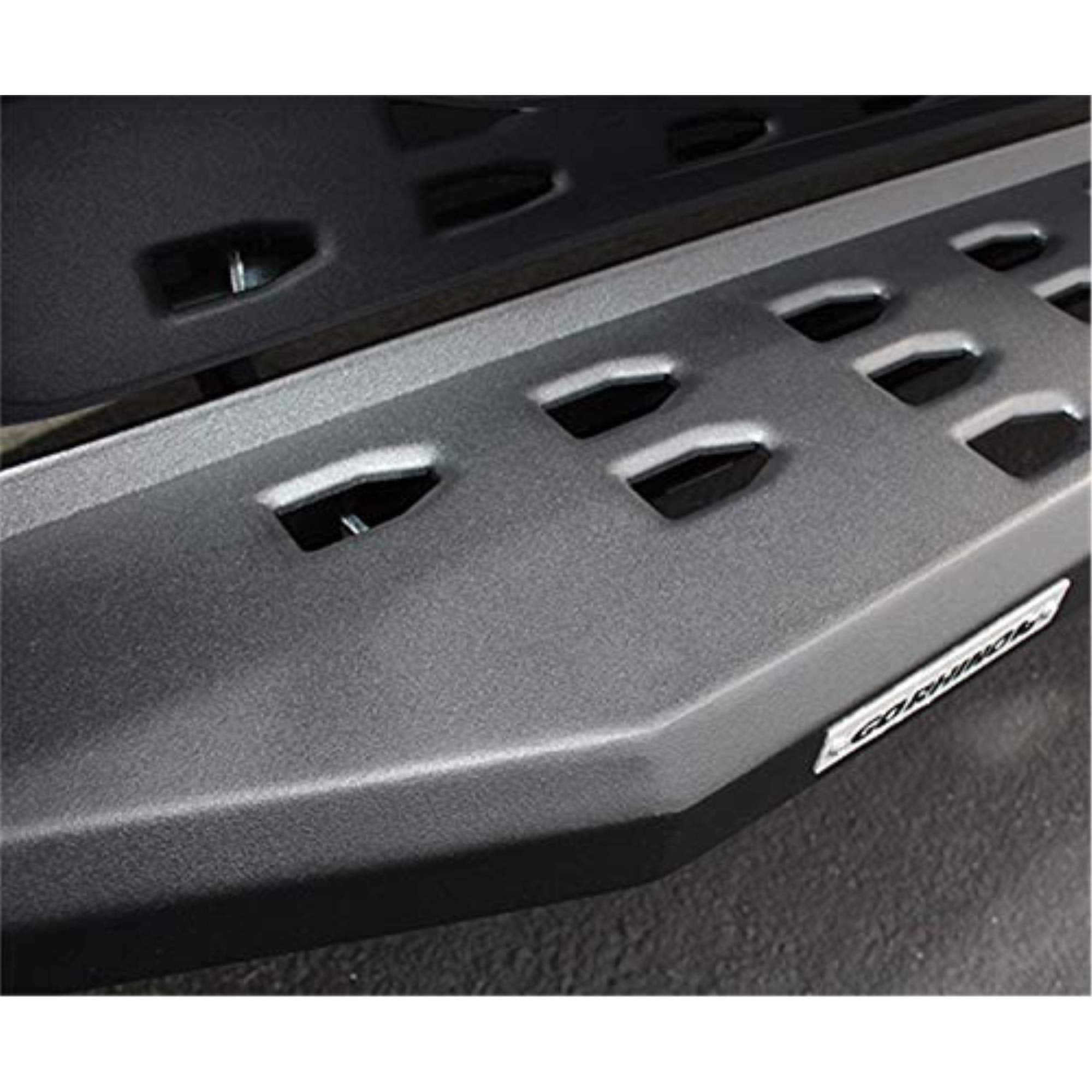 Go Rhino Rb20 Running Boards, Mounting Brackets, & 2 Pair Of Drop Steps | Galvanized Steel, Textured Black | 6941778020Pc | Fits 2015-2024 Ford F-150 Super Cab; 2017-2023 Ford F-250/F-350 Super Cab