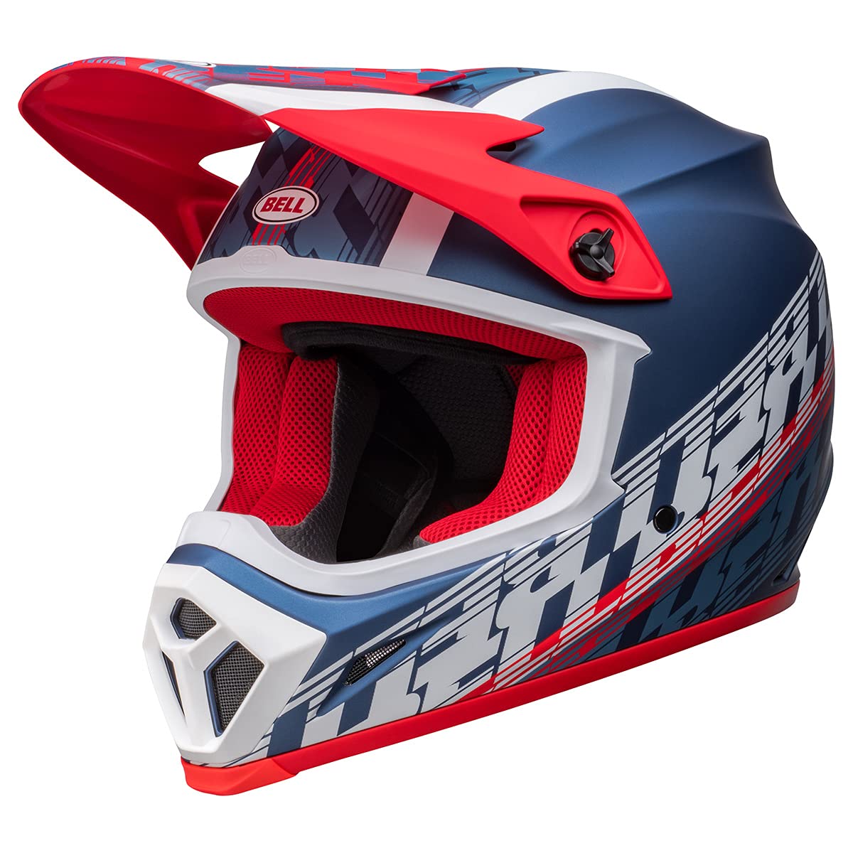 Bell Mx-9 Mips Dirt Helmet (Offset Matte Metallic Blue/White - Medium)