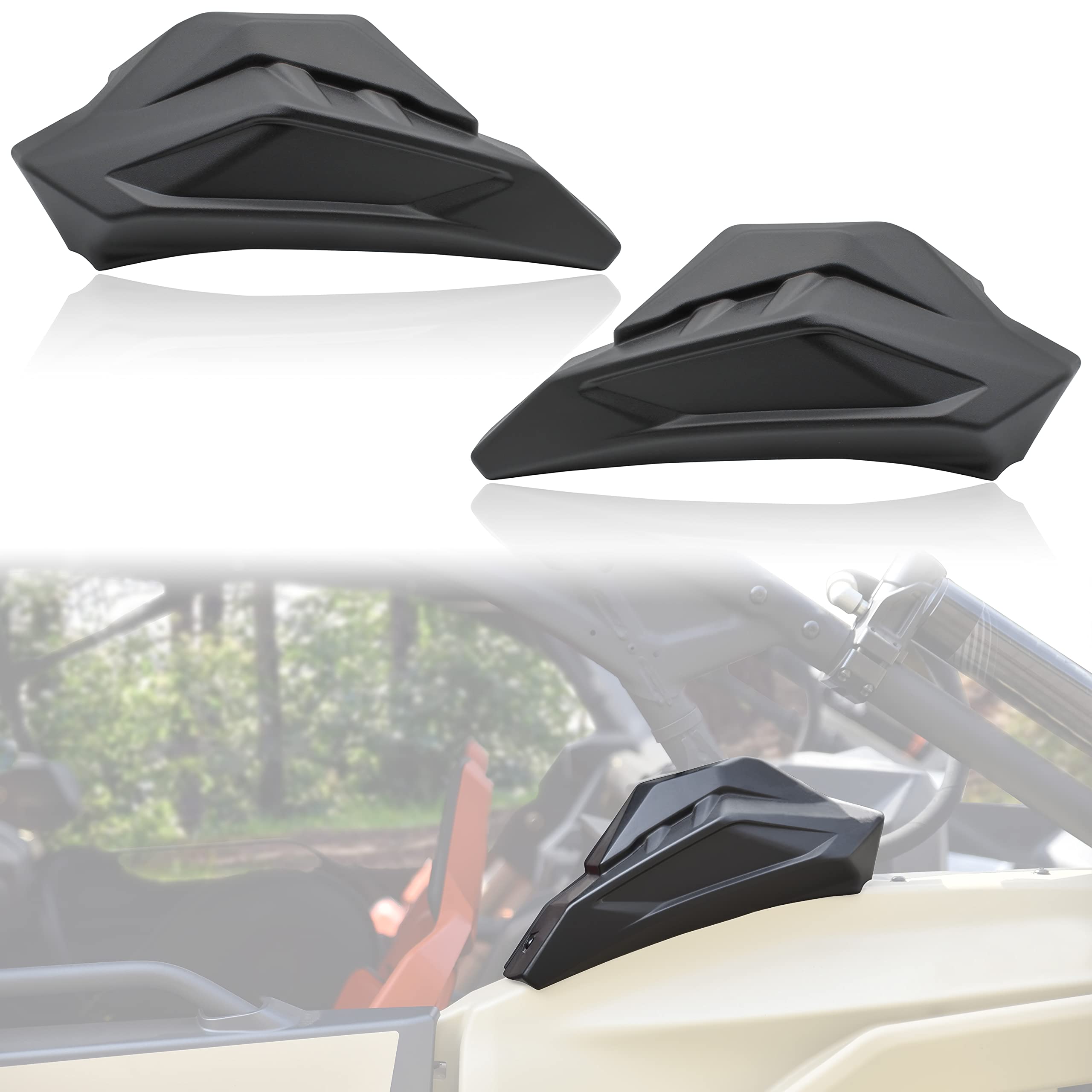 SAUTVS Rear Cage Trim Plastic Cover for Maverick X3, C Pillar Protection Shield Guard Plate for Can Am Maverick X3 / X3 Max 2017