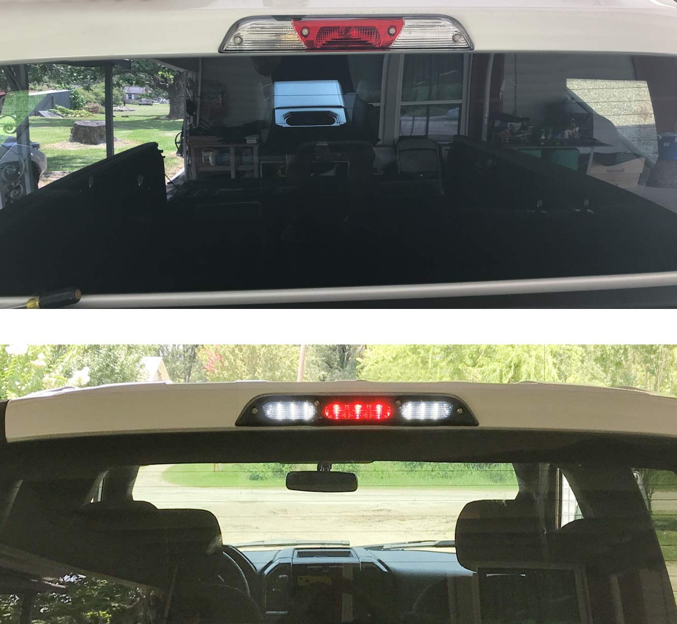 Ijdmtoy Smoked Lens Full Led High Mount Third Brake/Stop Light Assembly Compatible With Ford 2015-2020 F-150, 2017-Up F-250 F-35