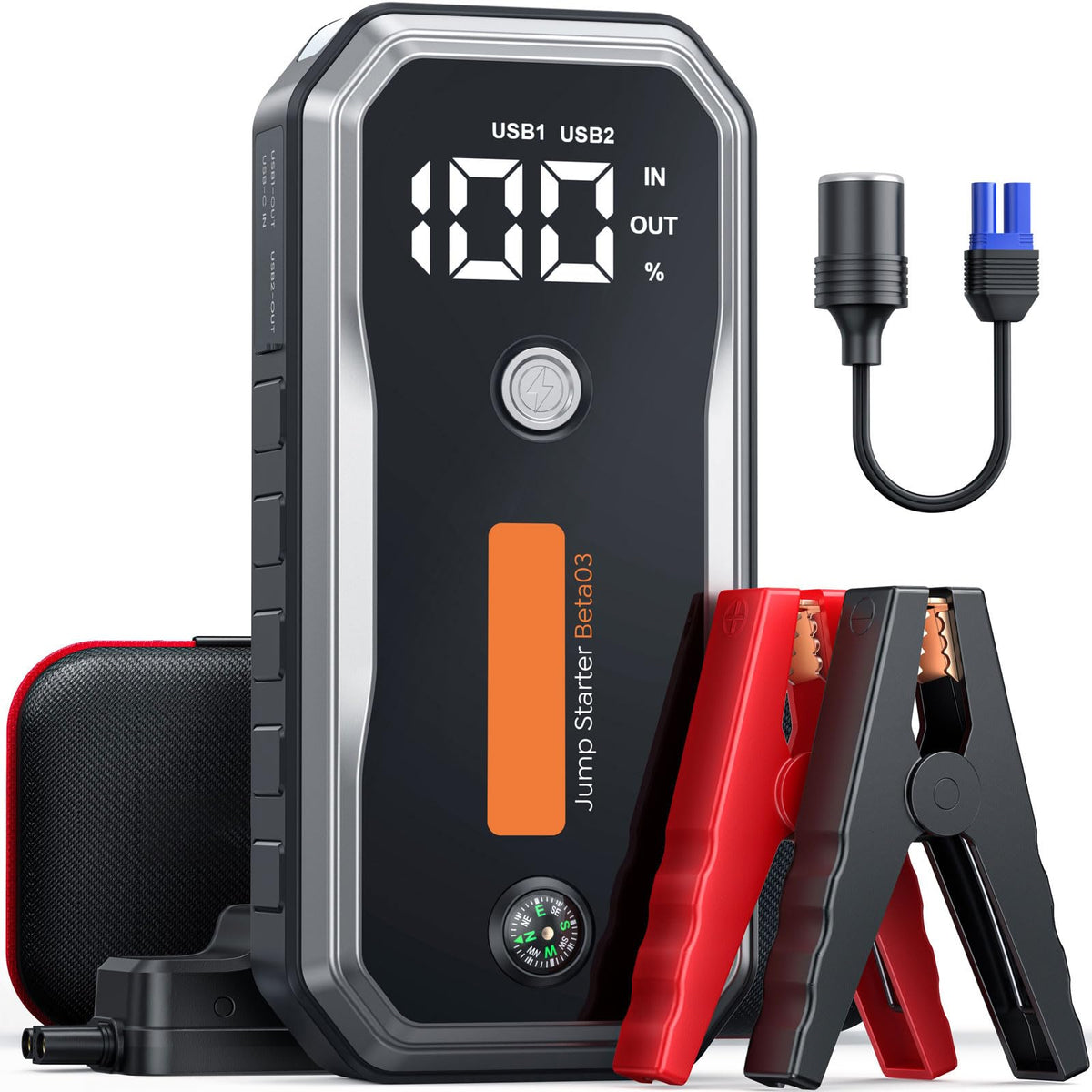 Professional-Grade 7000A Car Battery Jump Starter (All Gas/10L Diesel) Portable Car Jump Starter Battery Pack, 12V Safe Jump Box