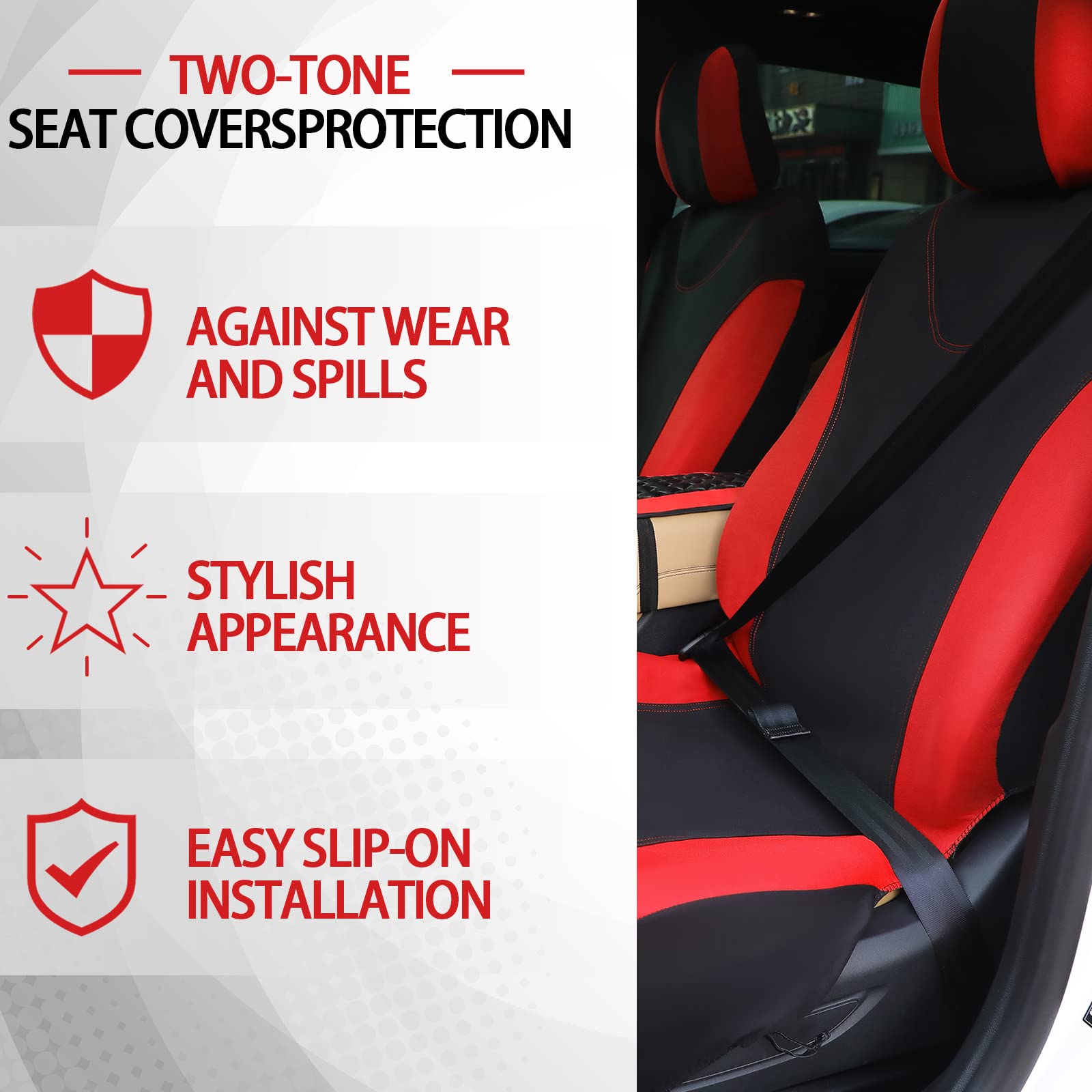 Tallew 17 Pcs Car Seat Cover Full Set For Car Front Rear Fluffy Steering Wheel Cover Soft Fleece Handbrake Shift Hanging Accesso