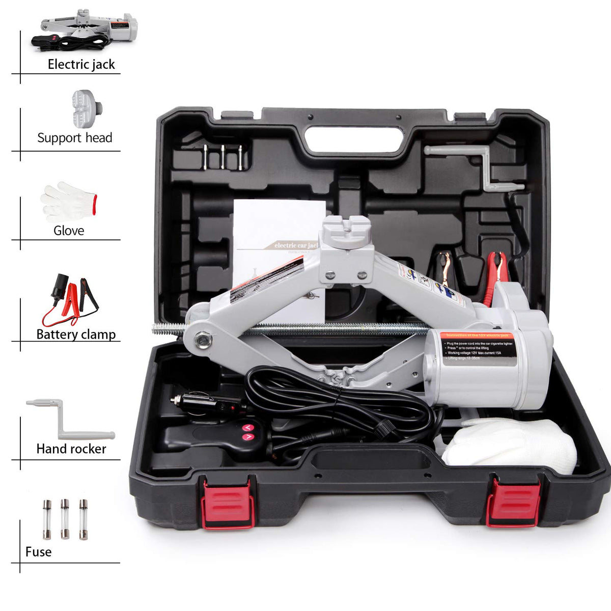 Standtall Electric Car Jack Car Floor Jack 2 Ton All-In-One Automatic 12V Scissor Lift Jack Car Repair Tool For Sedans