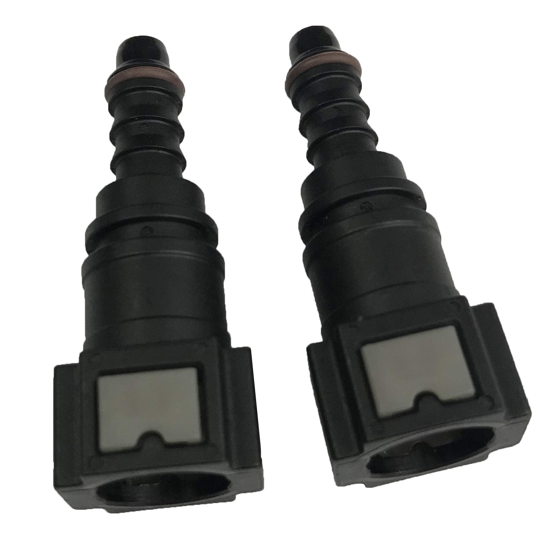 Fuel Line Quick Connector Bundy Female To Hose Barb Straight For 5/16 Steel To 5/16 Id (3/8 Od) Nylon Tubing, Pack Of 2