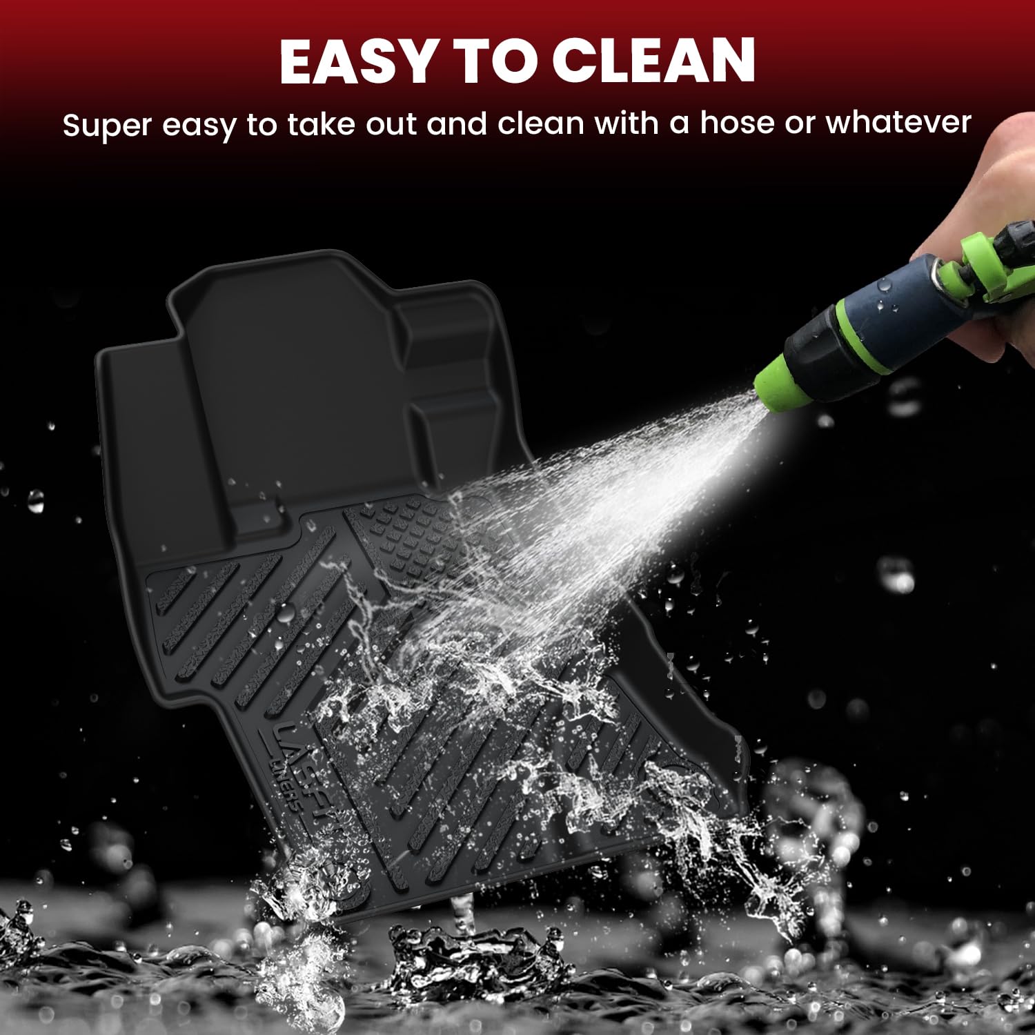 Lasfit Floor Mats & Trunk Mat For Honda Civic & Civic Si 2012 2013 2014 2015 (Fit Sedan, Not For Coupe), All Weather Tpe Custom