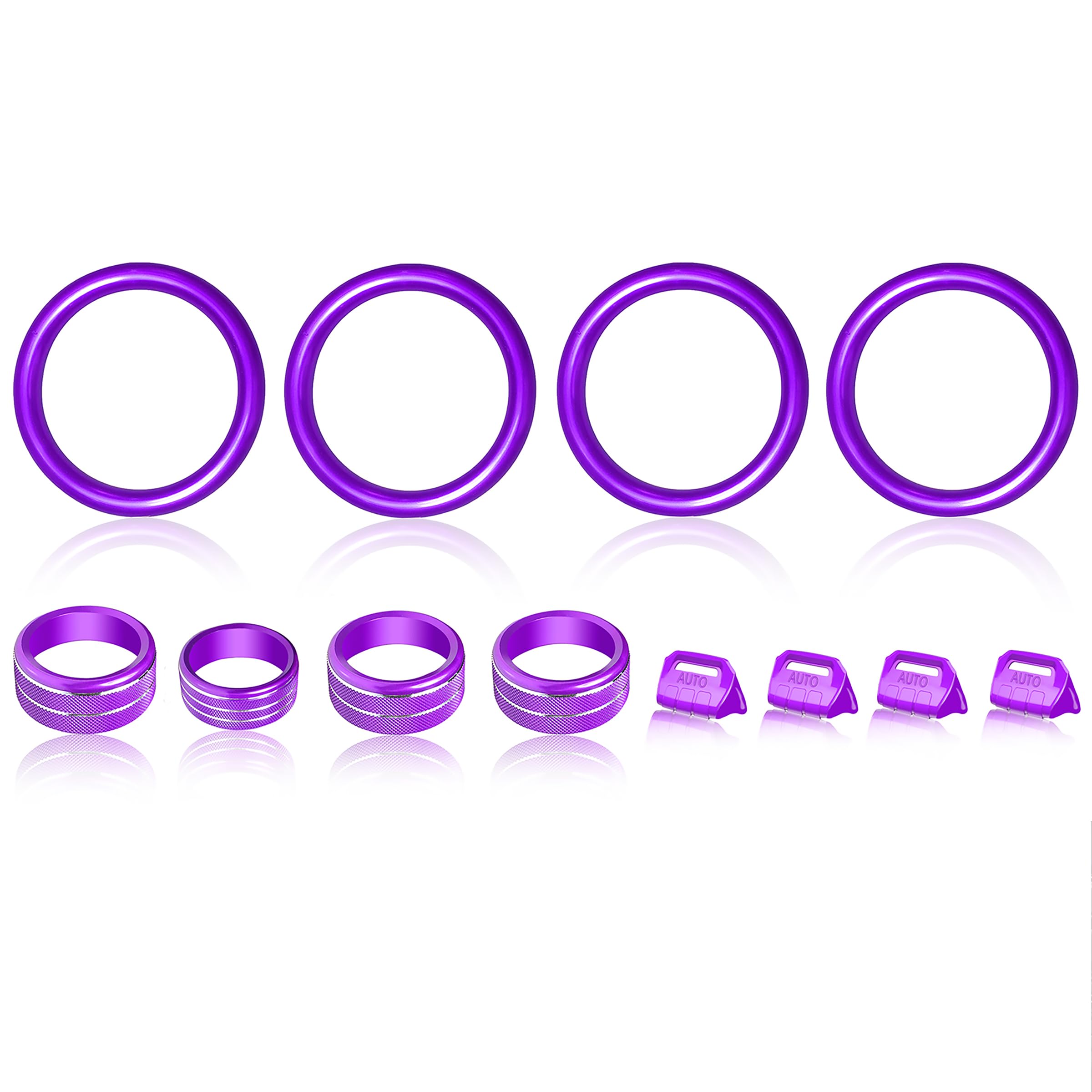 SENSHINE AC Knob Cover Vent Outlet Trim Ring for Jeep Wrangler JL JLU Accessories 2018-2023 Gladiator JT 2020-2023 Window Switch