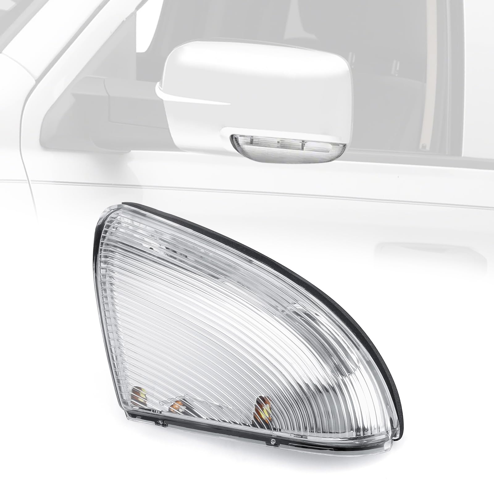 Weileite Led Side Mirror Light Turn Signal Bulb Puddle Lamp Lens Cover Fit Dodge Ram 1500 2009-2011 2012 2013 2014 2015 2016 201