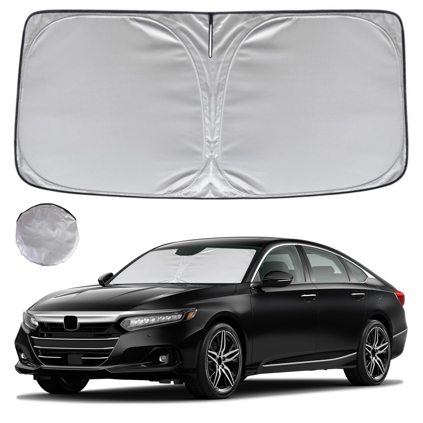 Kayzt Windshield Sun Shade For Honda Accord Sedan 2018-2025 Foldable Sunshade Front Window Custom Fit Accessories