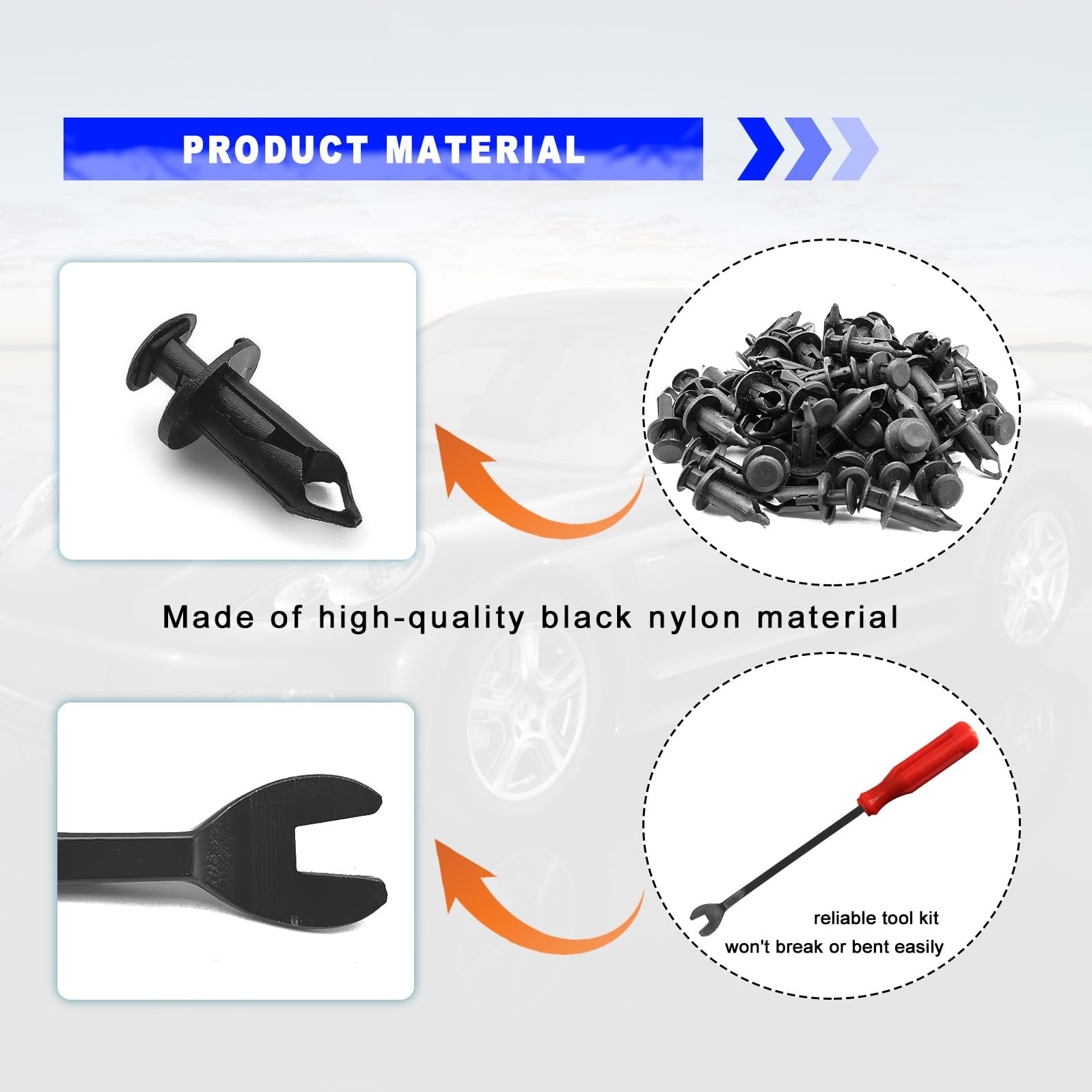 Atv Utv Fender Push Clips For Honda Rancher Foreman Rubicon Rincon Trx680 Trx650,Utv Nylon Body Rivets Fasteners Clips For Polar