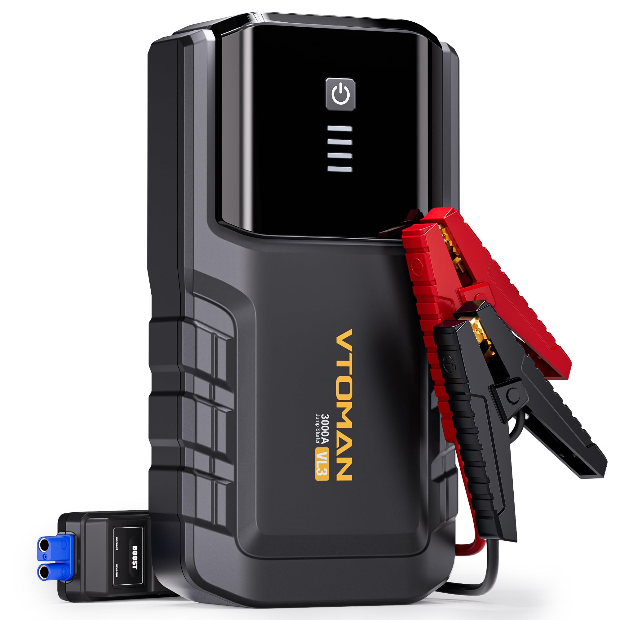 VTOMAN VL3 Jump Starter Upgraded with LiFePO4 Battery, 3000A Portable Car Battery Booster for Up to 7.0L Gas and 5.0L Diesel Eng