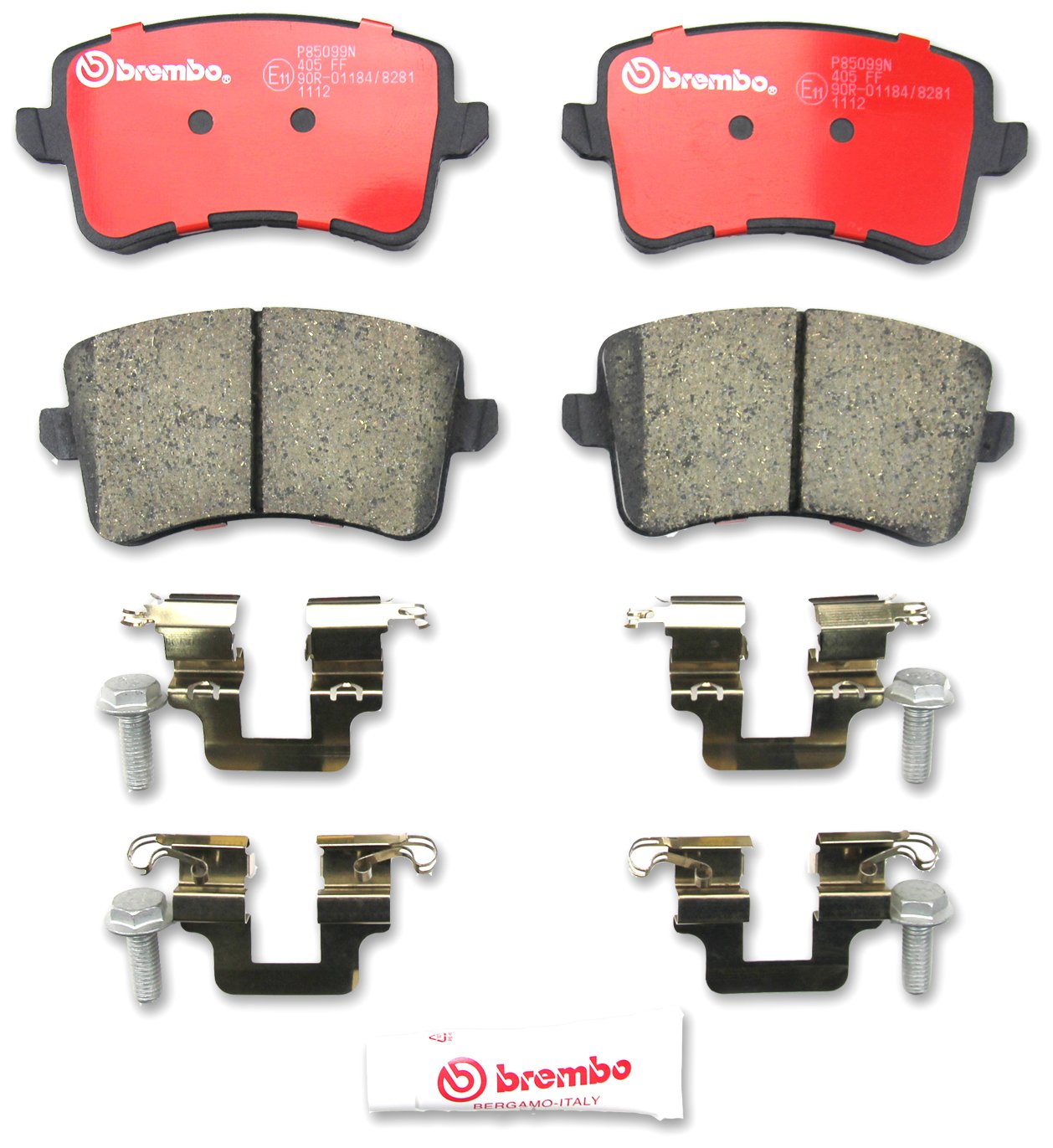 Brembo P85099N Premium Ceramic Rear Disc Brake Pad Set Audi Oe# 8K0698451B