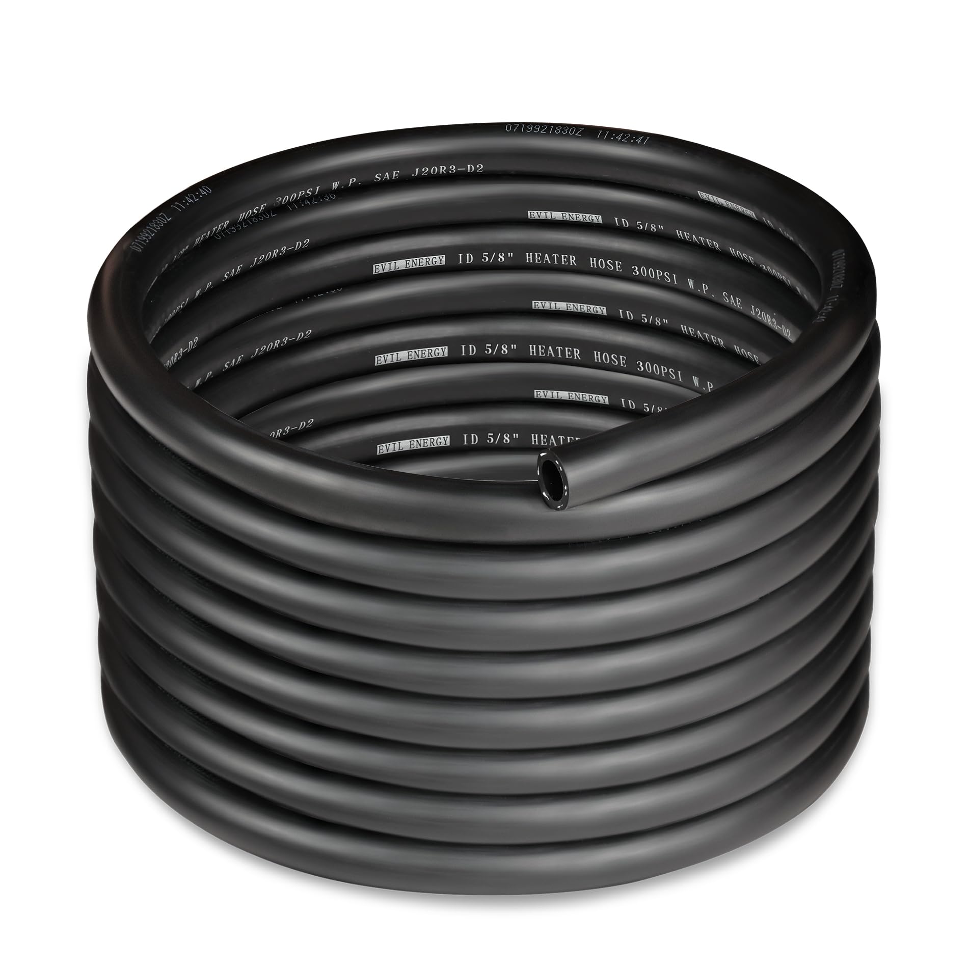 Evil Energy 5/8'' Heater Hose Coolant Radiator Straight 100Psi Sae 20R3 20Ft Black