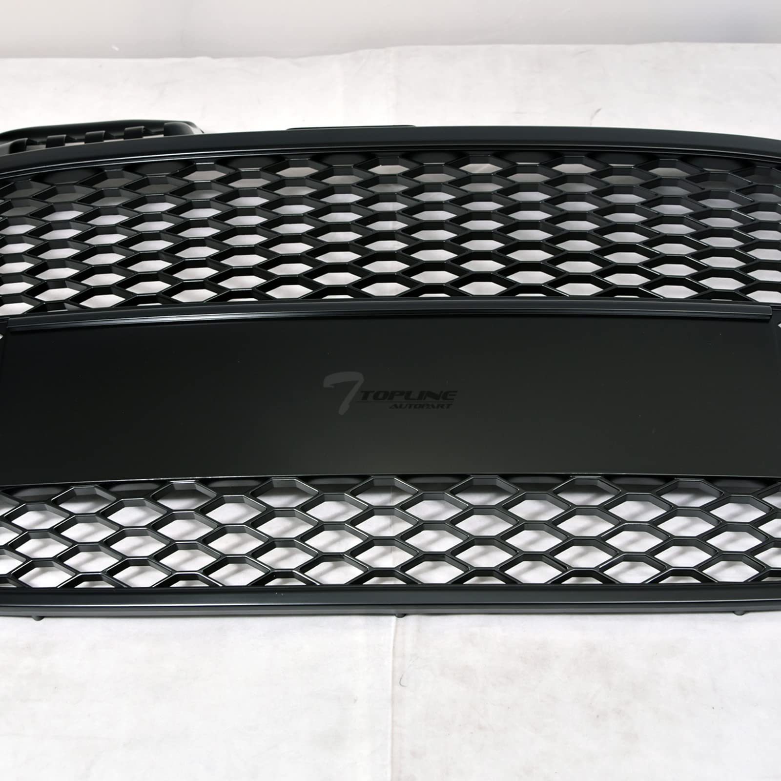 TLAPS 7422438853844 Compatible With 2005 2006-2008 Audi A4 B7 Matte Black RS-Honeycomb Mesh Front Bumper Grill Grille With Emble