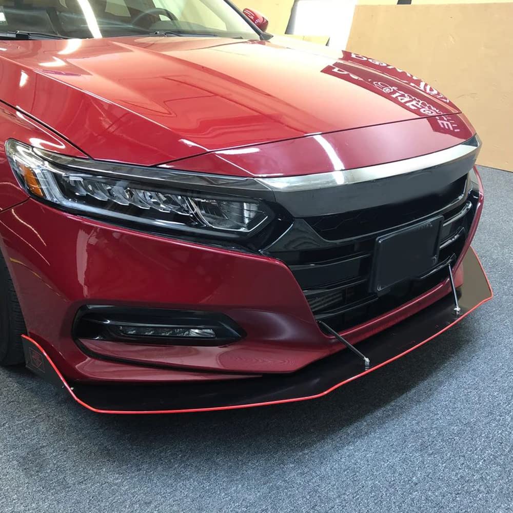 2pc Adjustable 10''-13'' Front Bumper Lip Splitter Diffuser Strut Rod Tie Bars Compatible with Most Vehicles